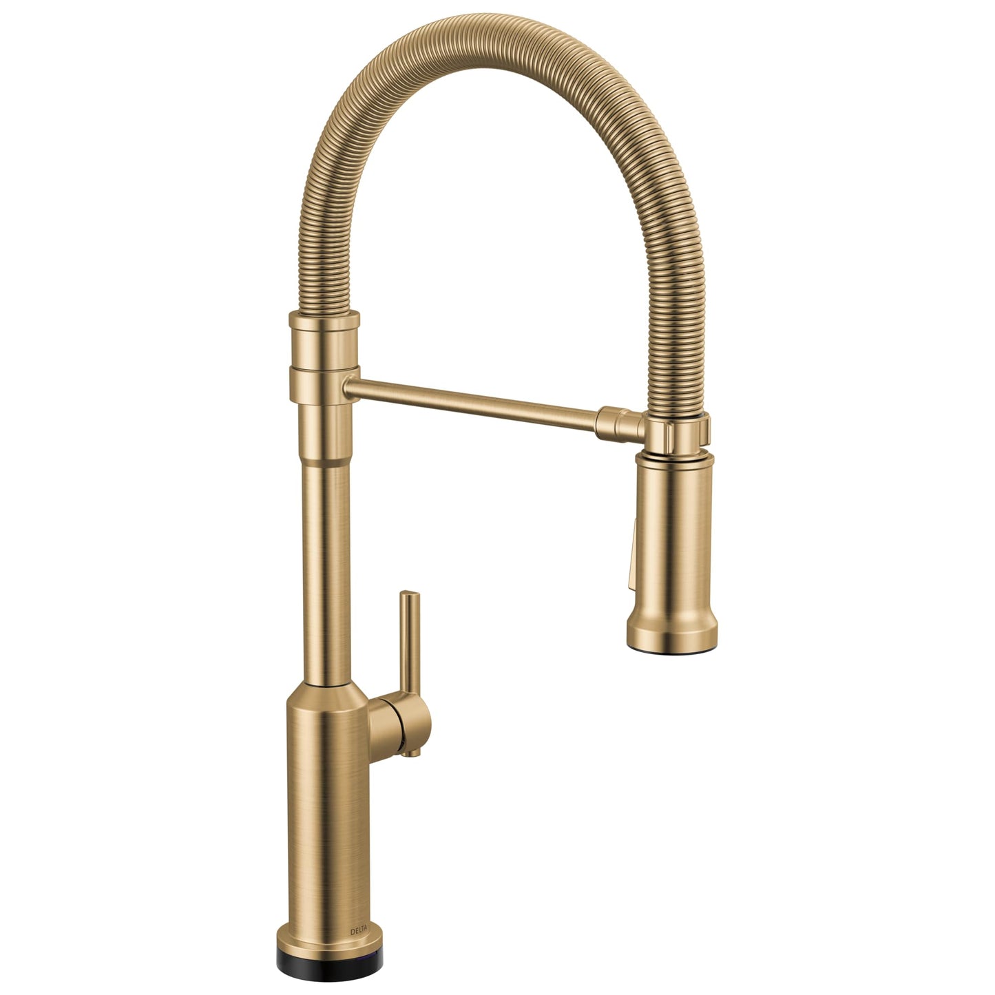 Delta Cordova Touchless Pro Style Commercial Kitchen Faucet with LED Spotlight, Brushed Gold Touch Kitchen Sink Faucet with High Pressure ProClean Spray, Lumicoat Champagne Bronze 9685TL-CZ-PR-DST