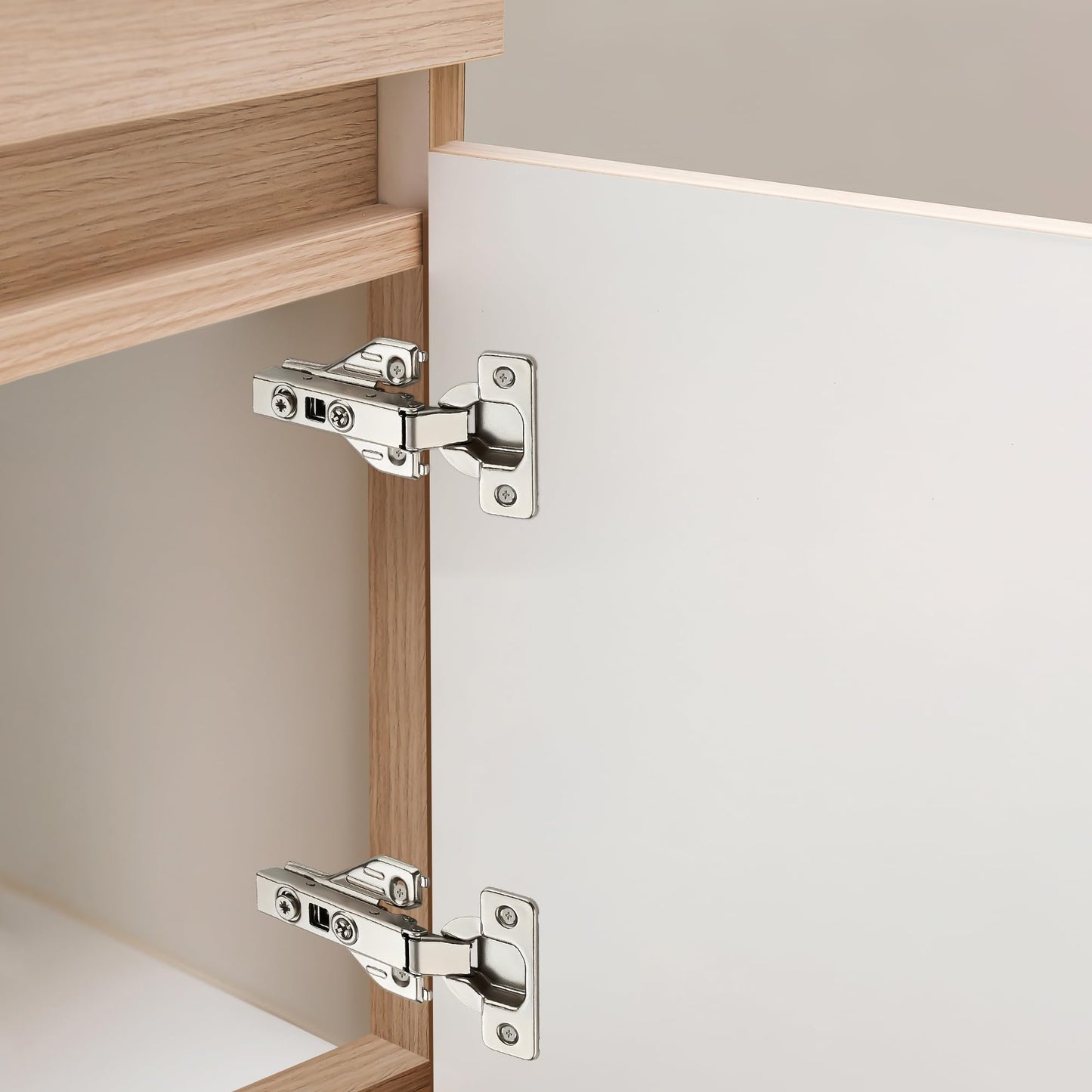 Ravinte 30 Pairs 60 Packs Full Overlay Cabinet Door Hinges,105 Degree Adjustable Concealed Kitchen Cabinet Hinges Soft Close for Face Frame Cabinet