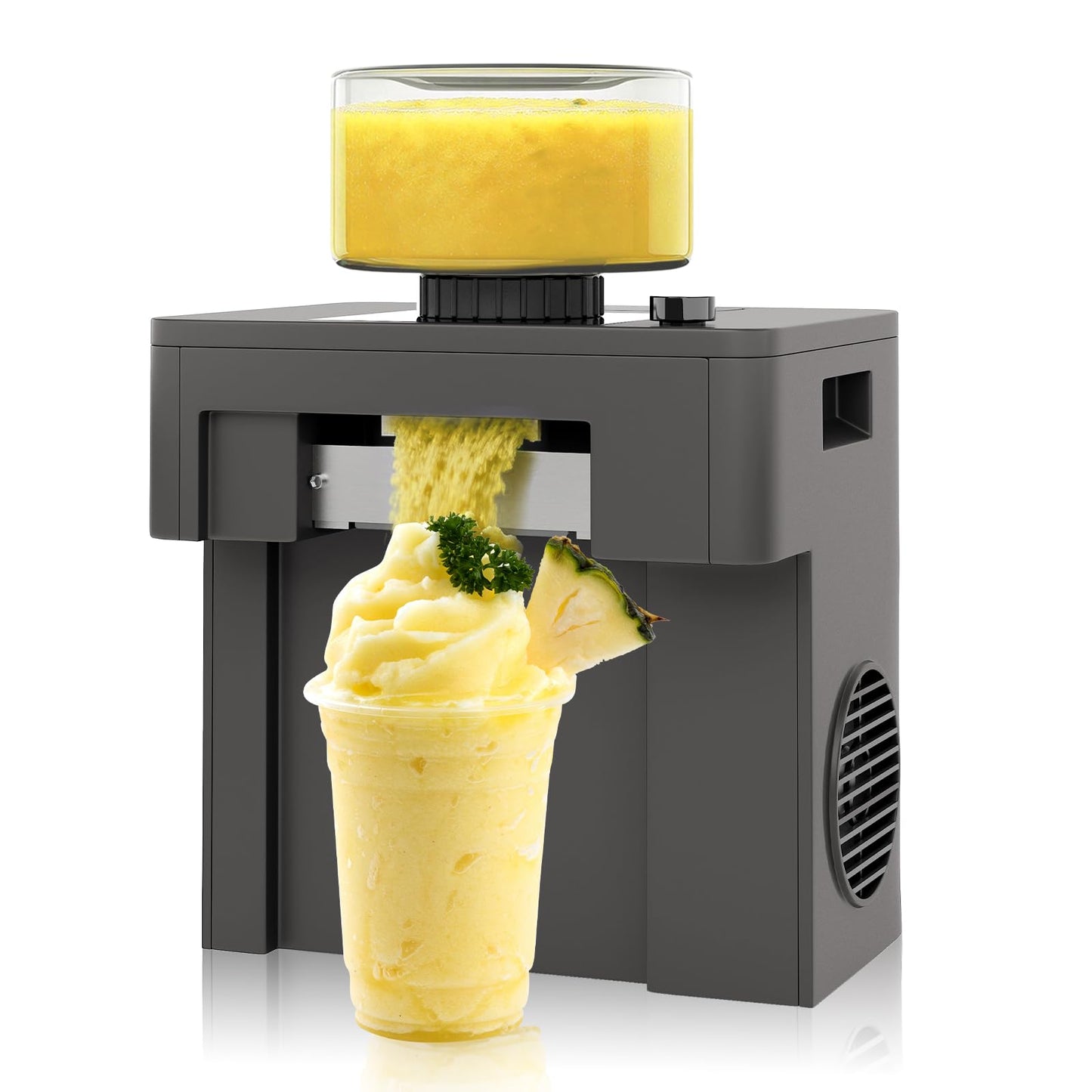 ICEMAGE Shaved Ice Machine, 60s Fast Slushie & Snow Cone Maker for Home, No Pre-Freezing, 15 Textures, All-Drink Compatible, 50dB Quiet, One-Touch Self-Cleaning, Compact for Parties & RVs