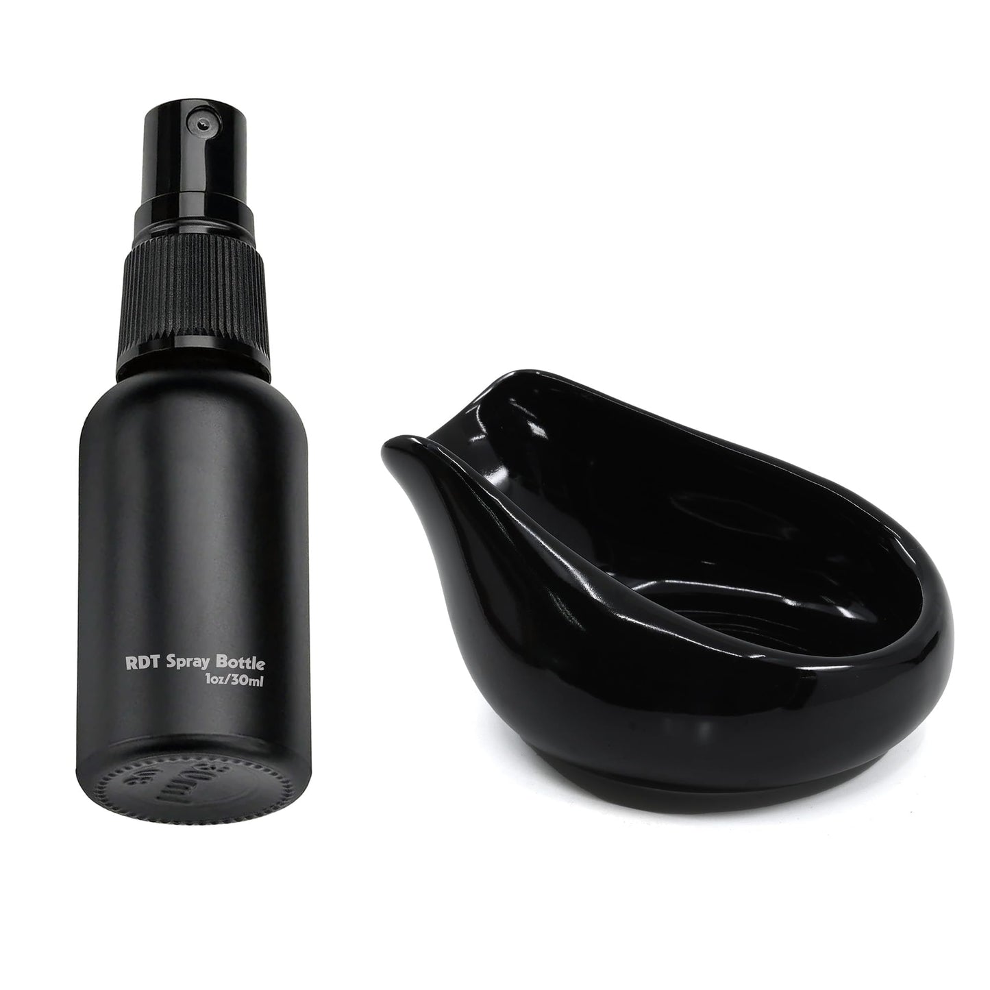 Upgraded 30g Coffee Beans Dosing Set, 30ml Glass RDT Spray Bottle, Ceramic Coffee Dosing Cup, Measuring Cup Hold Up to 30g Coffee, Ceramic Single Dosing Tray For Coffee