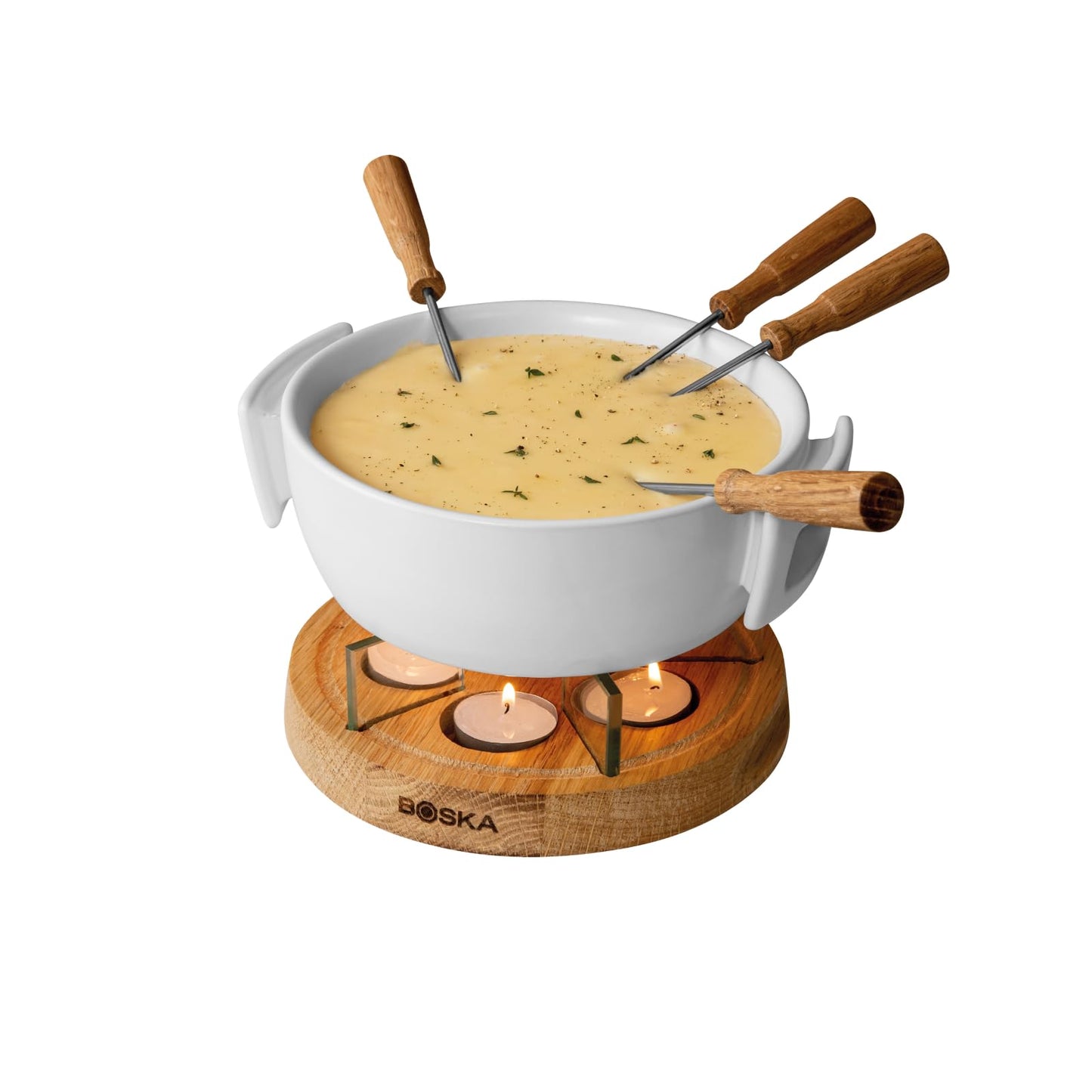 Boska Twinkle Cheese Fondue Pot - Great for Meat, Chocolate, and Cheese Snack - Serve 4 Persons Wedding Registry Items Kitchen Gifts for Family Housewarming - Use with Fondue Sticks
