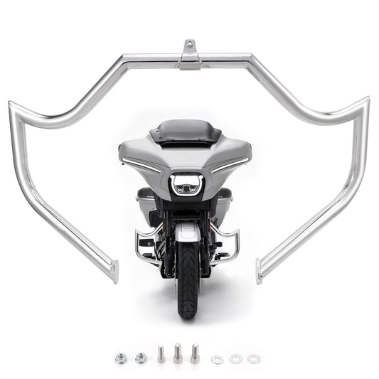 Highway Crash Bar Engine Guard for Harley Davidson Touring Road Glide Road King Street Glide Electra Glide CVO and Trike Models (Chrome)