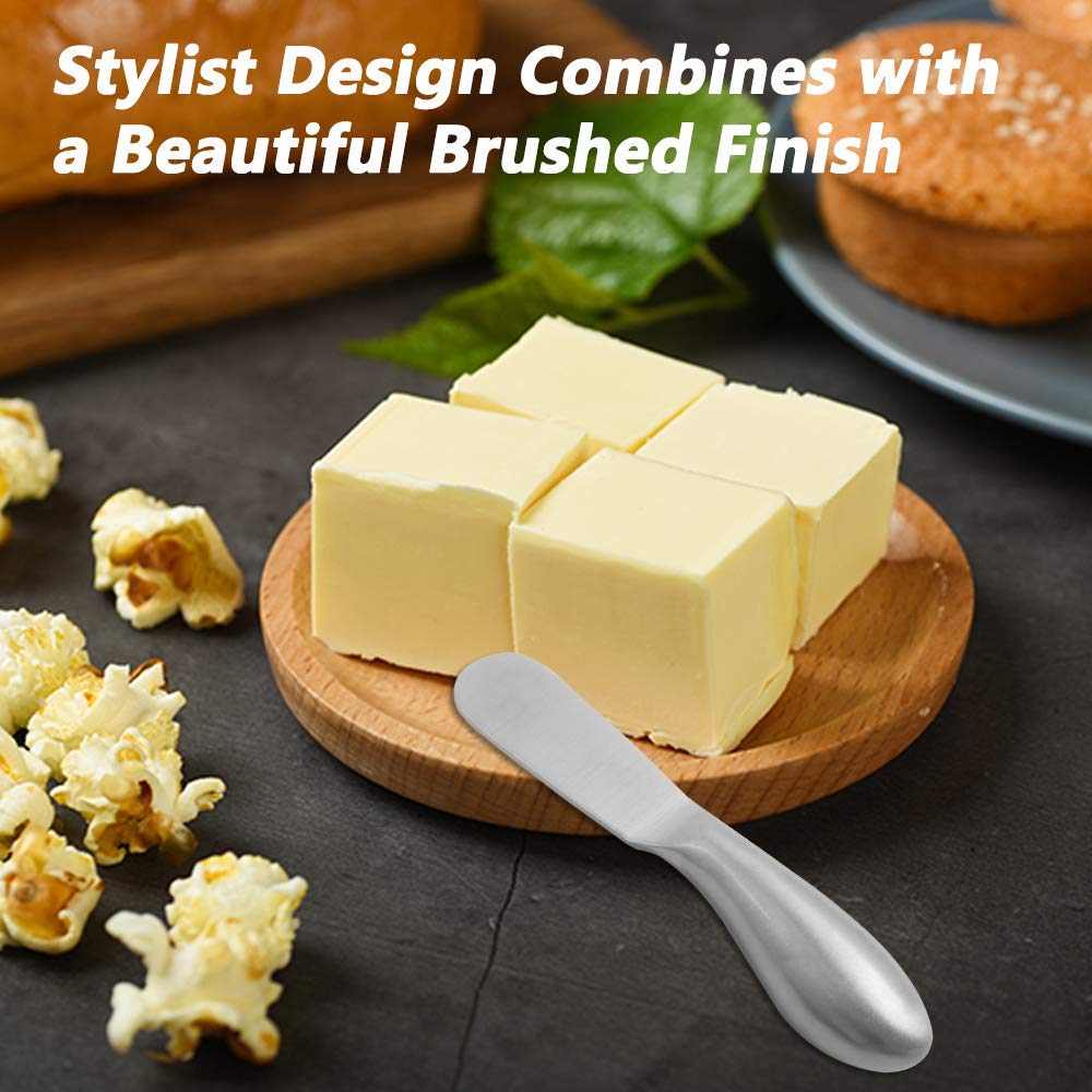 FIVOENDAR 6 Pieces Cheese Spreader Set, Stainless Steel Multipurpose Cheese and Butter Spreader Knives