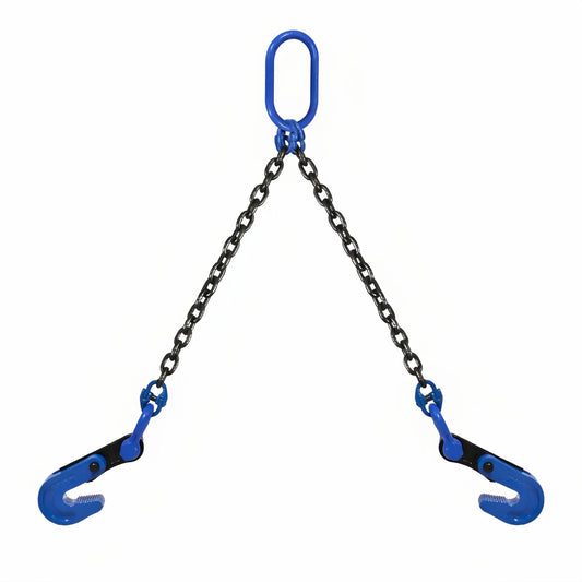 Horizontal Steel Plate lifting clamp kit-0.8t capacity with High Strength Manganese Steel 1.5m Chain|ASME B30.20 Certified plate clamp & Rigging Set