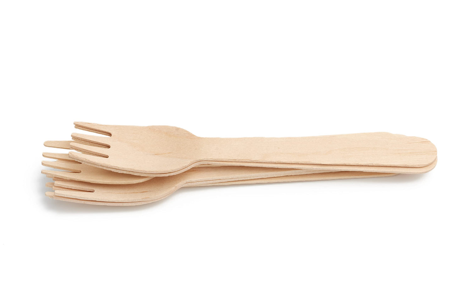Perfect Stix Green Fork 158-250ct Disposable Wooden Forks (Pack of 250), Plain Forks, 6"L x 1.3"W