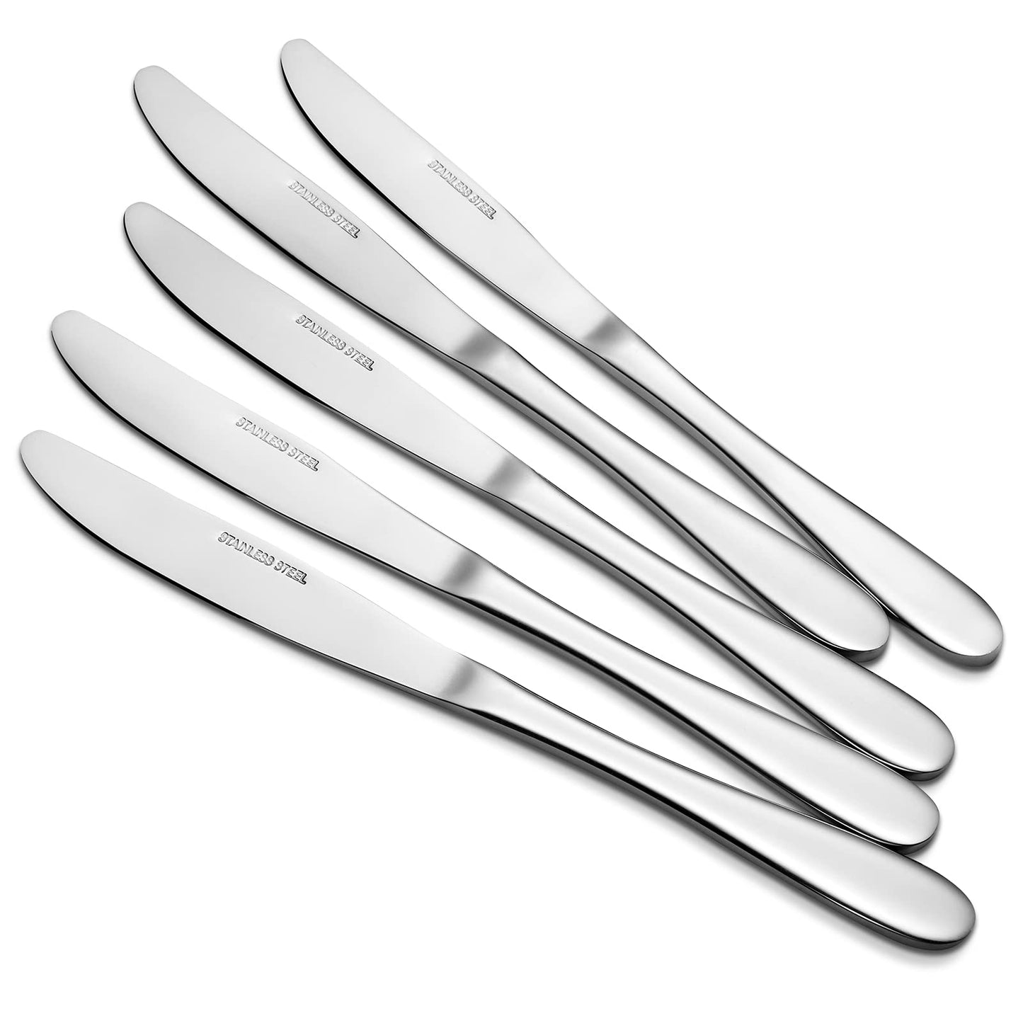 Aebeky 16-Piece Stainless Steel Table Knives,Dinner Knives Set,9.1-Inch (16-Piece)