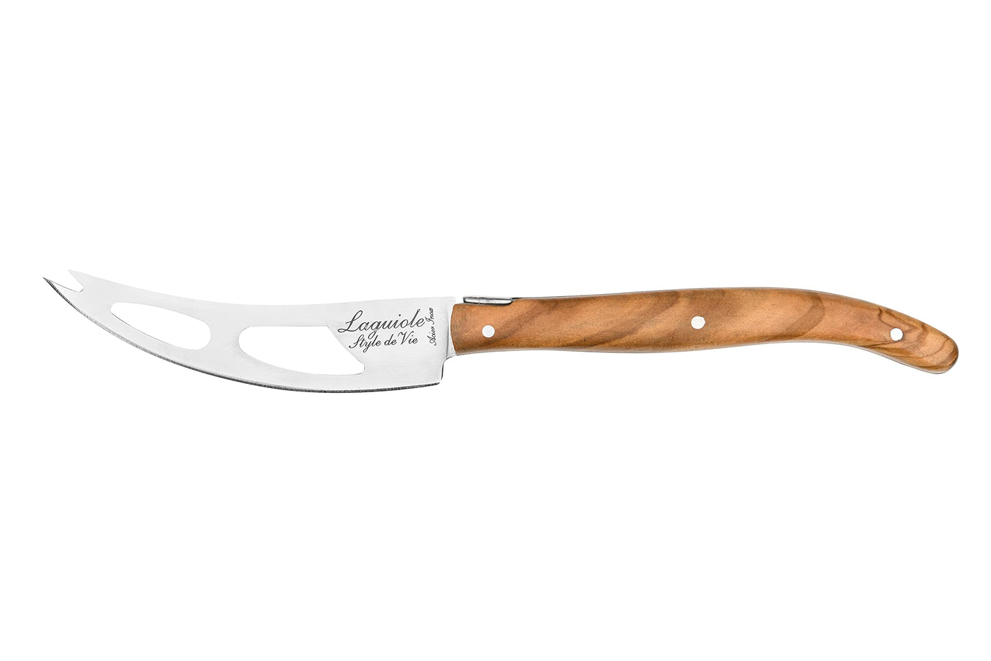 Laguiole Style De Vie Cheese Knives, Luxury Line, 3 Pieces, Olive Wood, in Giftbox