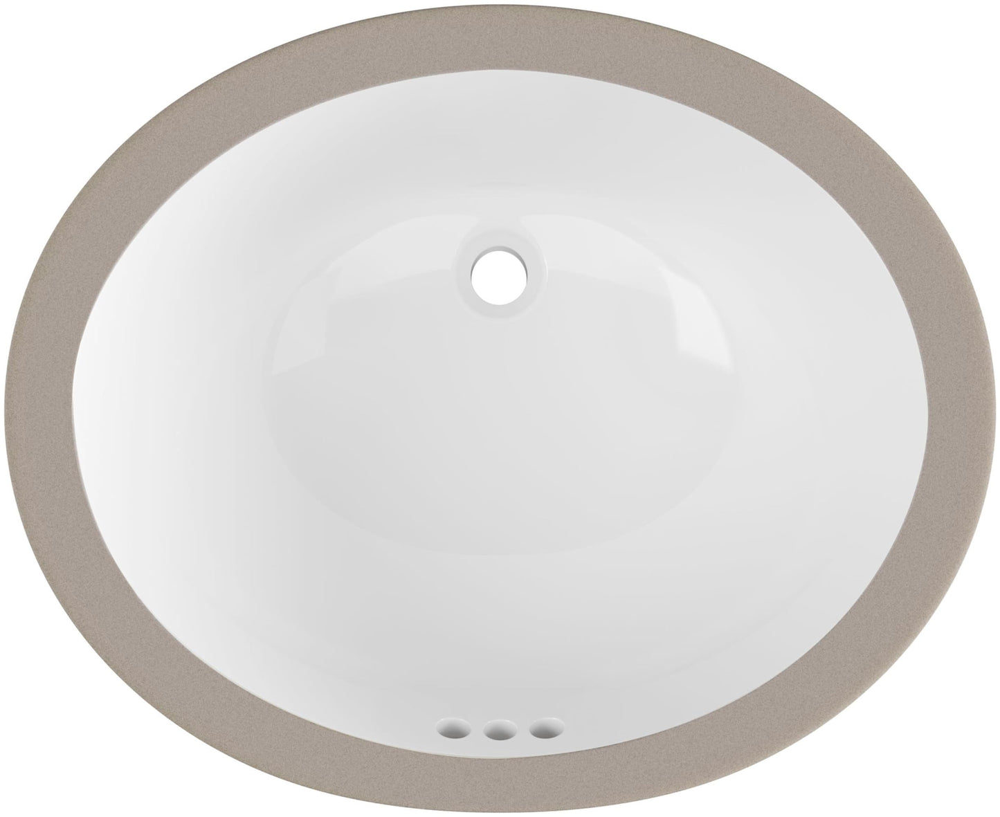 PROFLO PF1512U Comstock 17" Oval Vitreous China Undermount Bathroom Sink with Overflow - White