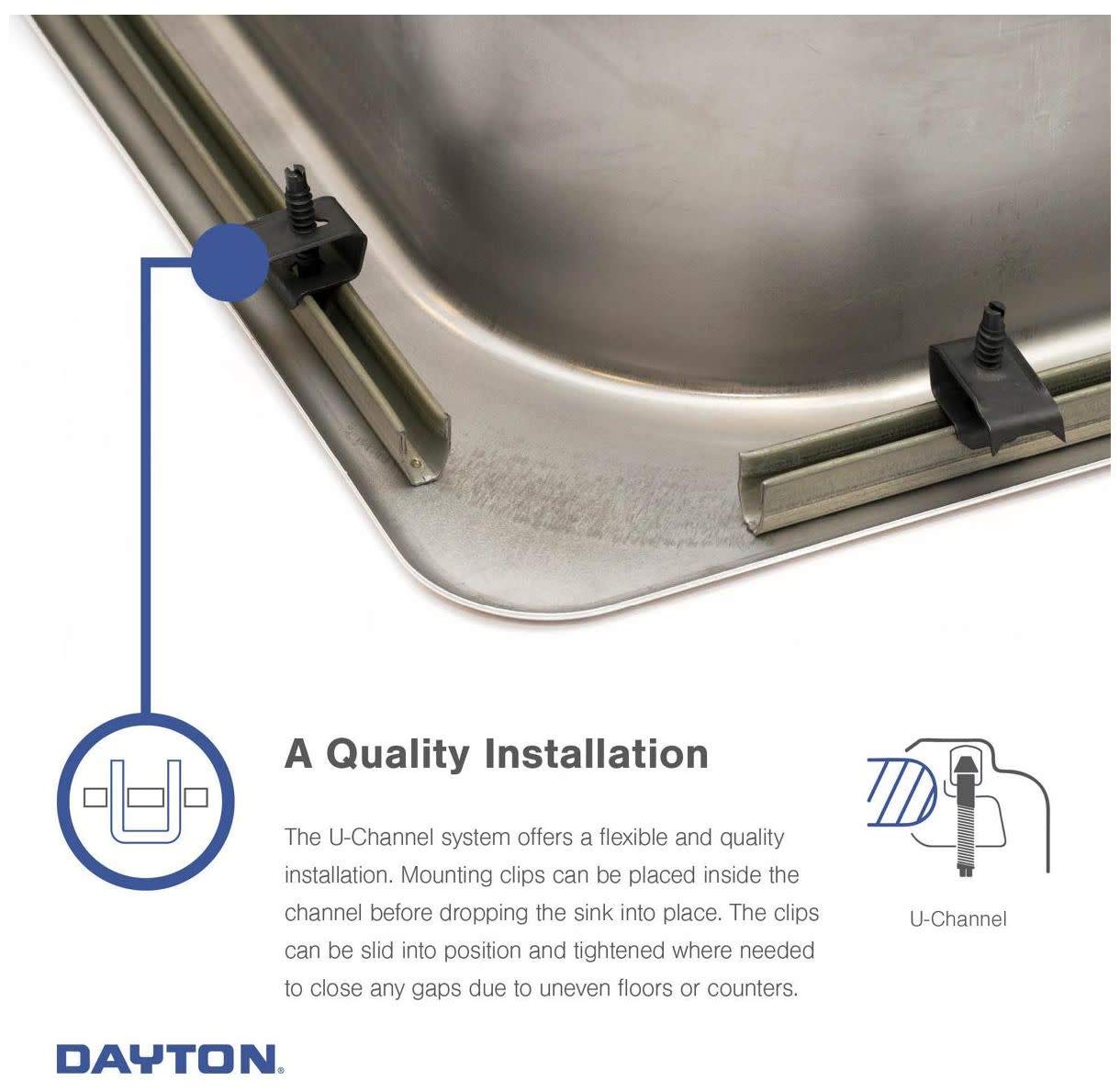Elkay DSE233194 Dayton Equal Double Bowl Drop-in Stainless Steel Sink,33 x 19