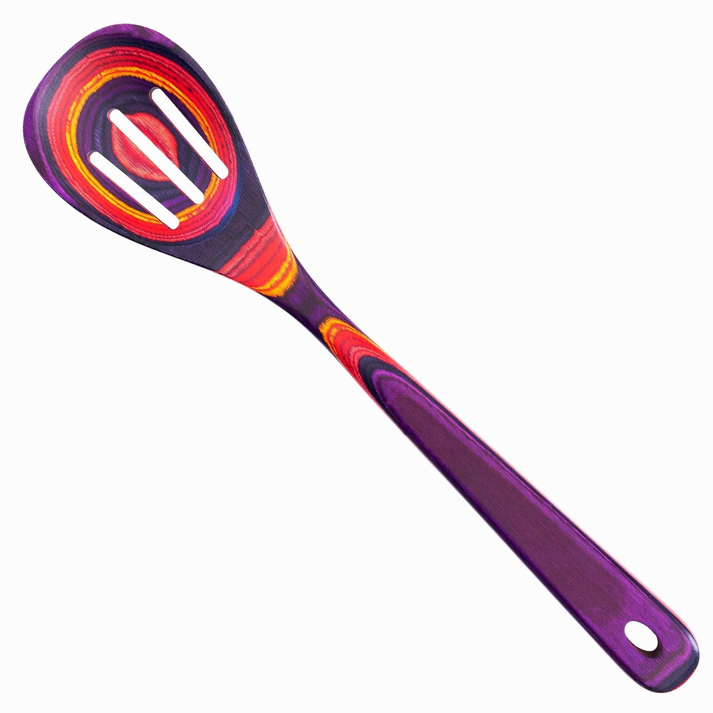 Totally Bamboo Baltique Waikiki Collection 12-1/2" Wooden Slotted Cooking Spoon, Safe for Nonstick