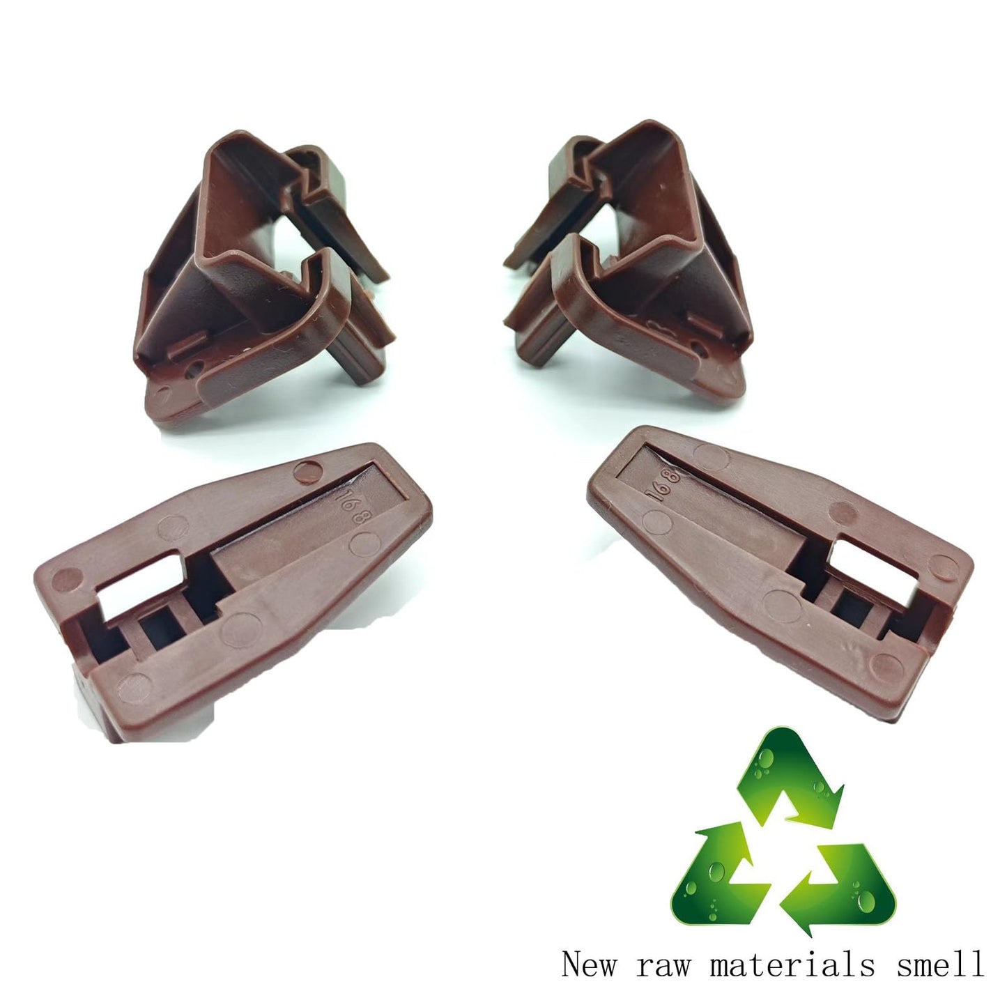 10 sets for kenlin Drawer Slide Track Guide Glide - Replacement Parts for Dressers and Nightstands - Bottom Mount - Brown (10)