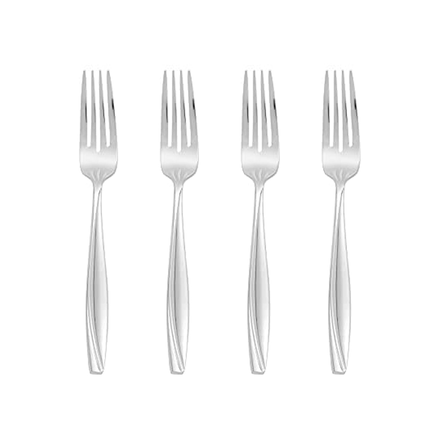 Oneida Silverware Set, Camlynn Everyday Flatware 4-Piece Salad Forks Set, Service For 4, 18/0 Stainless Steel, Mirror Finish, Dishwasher Safe, Home And Kitchen Utensils (Silver, 4 Piece)