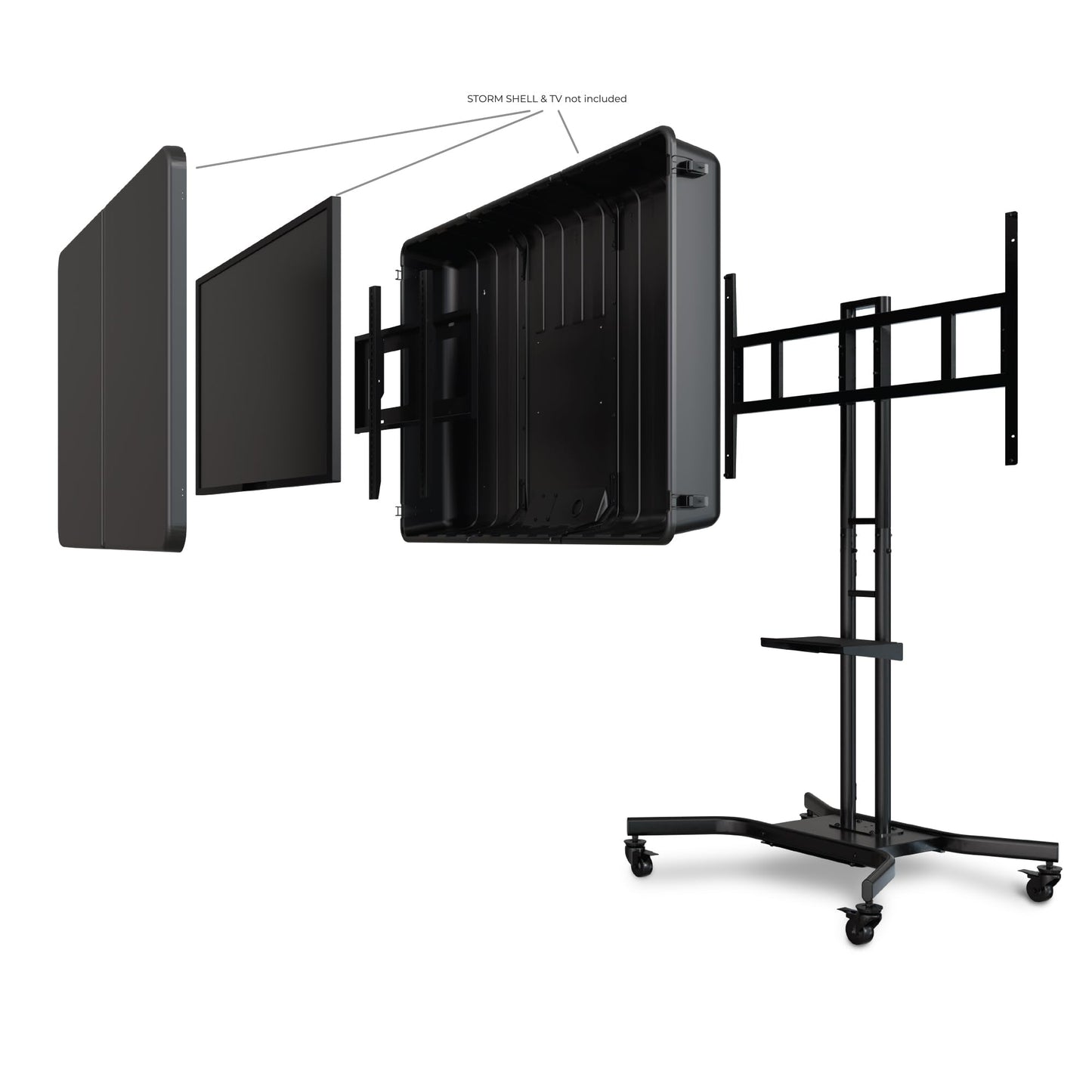 Storm Shell Ourdoor Rolling Cart for Storm Shell TV Enclosures