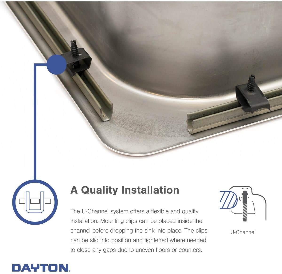 Elkay D233194 Dayton Equal Double Bowl Drop-in Stainless Steel Sink 33 x 19 x 6.5