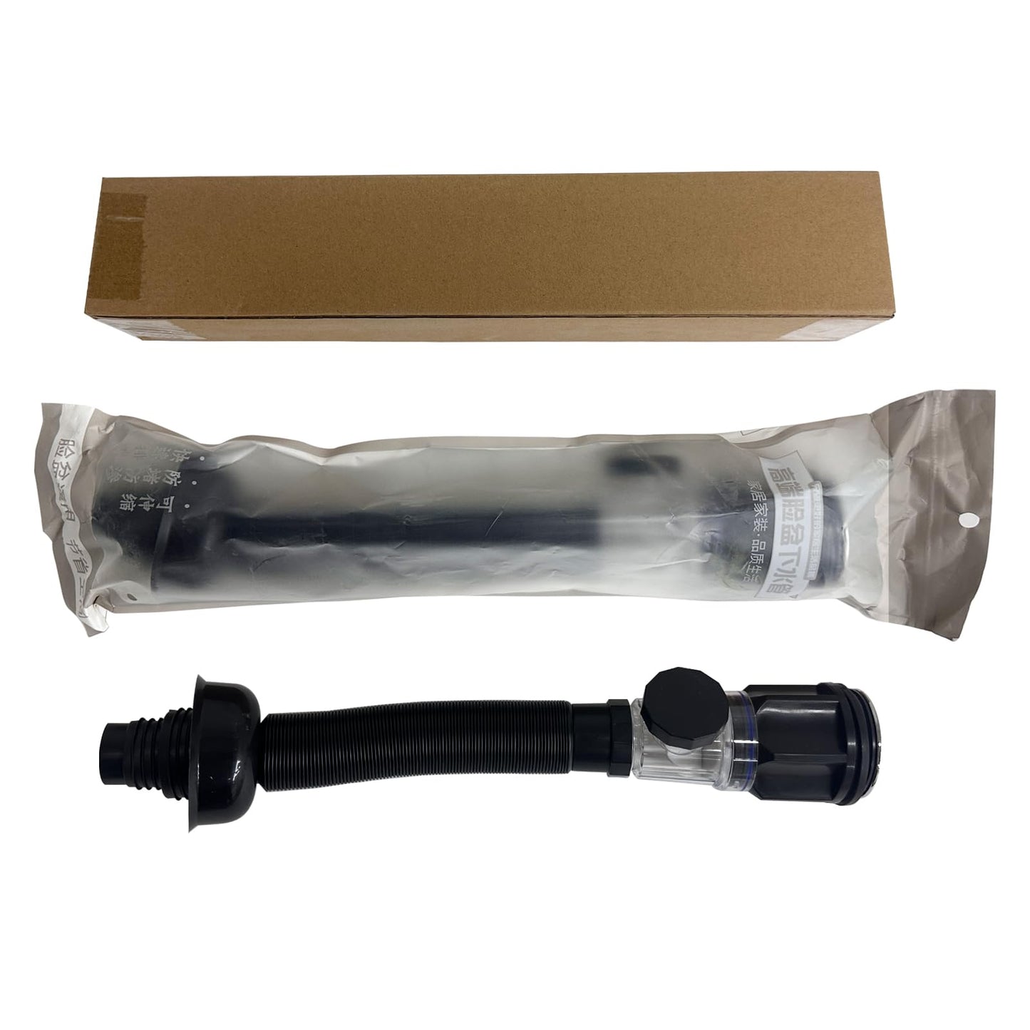 Bathroom Sink Drain Kit with Flexible Expandable P-Trap Pipe Anti-Odor Bathroom Sink Drain Pipe for 1-1/4" and 1-1/2" Hole