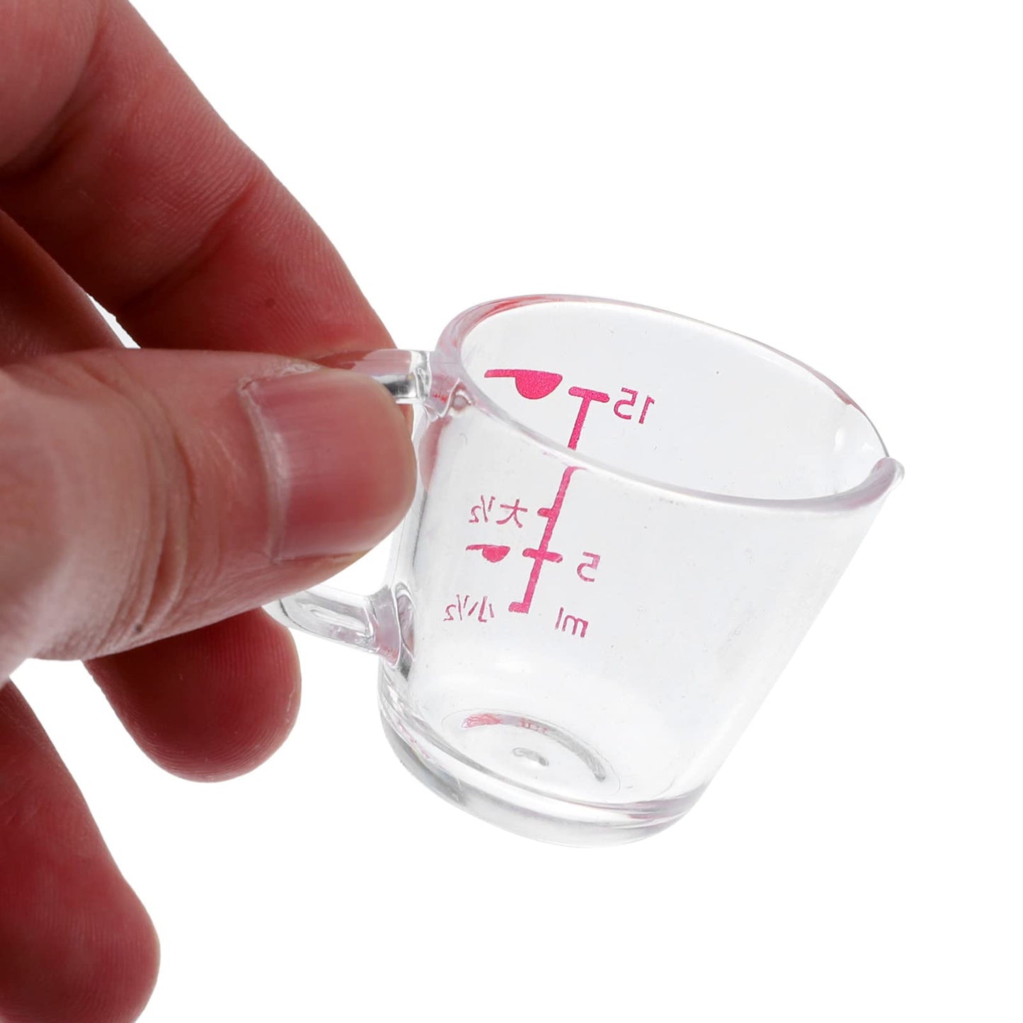 Kichvoe Small Measuring Cup with Scale 0.5Oz Plastic Graduated Liquid Measuring Cups Set of 2 for Kitchen Milk Cooking and Baking