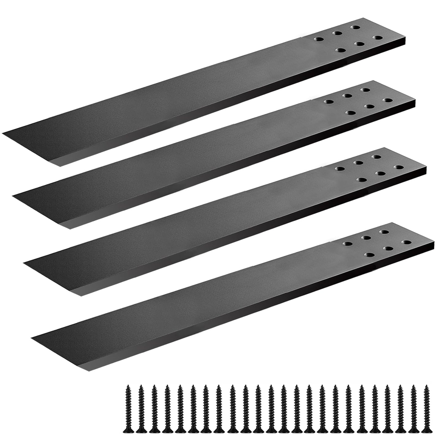 LX2.5 4 Pack Granite Bar Support Brackets - 20" L x 2.5" W, 3/8" Thick, Heavy Duty Floating Brackets for Quartz/Wood/Concrete Countertops - Screws Included