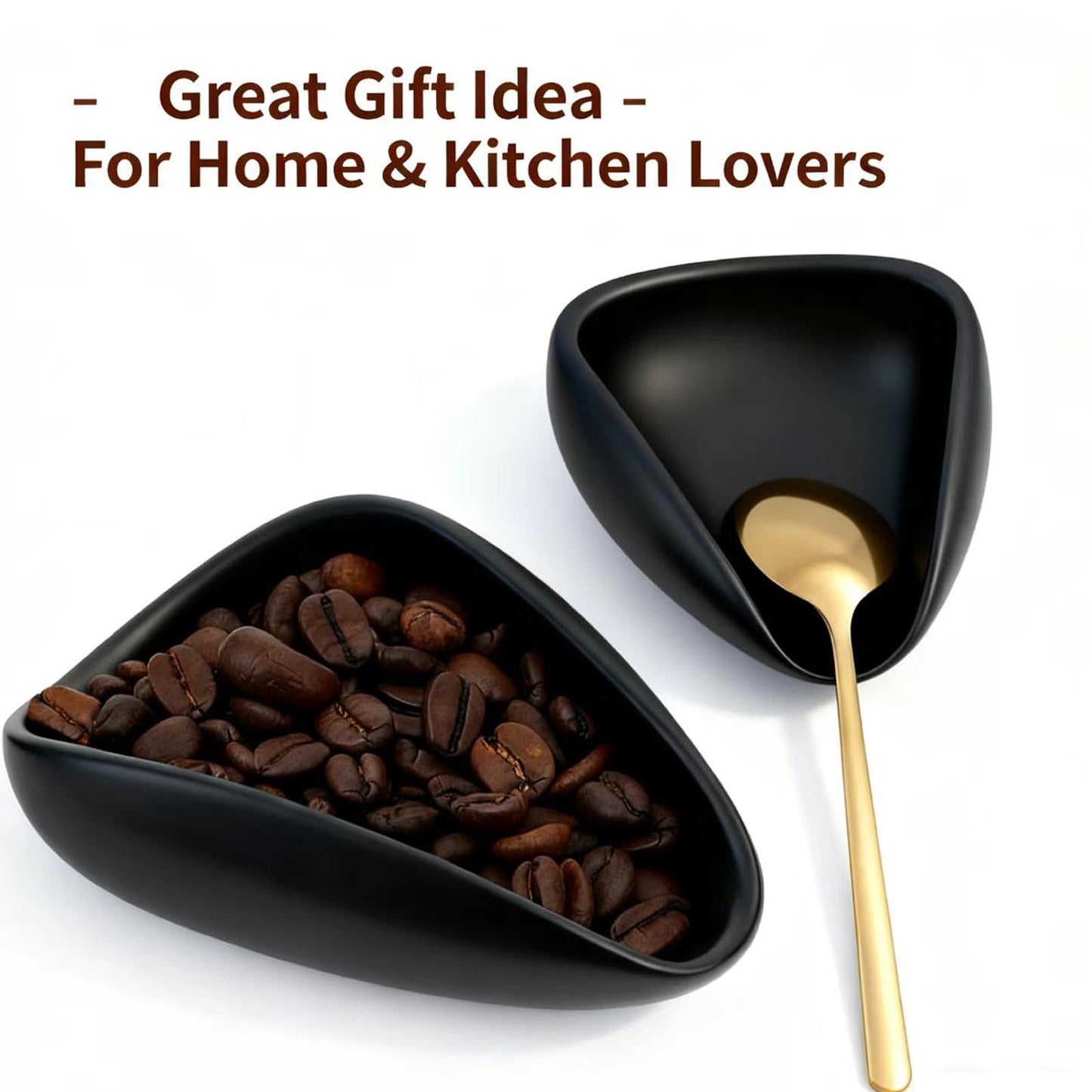 Ceramic Coffee Bean Dosing Cup + Sprayer Gift Set, Spoon Rest, Mini Coffee Spoon Holder for Tea Spoons Stirrers, Coffee Station Decor, Espresso Coffee Bar Accessories & Essentials(Not Include Spoon)