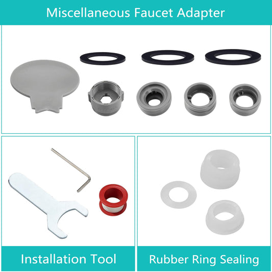 1080°Swivel Faucet Extender with Filter, Sink Water Faucet Aerator Extension in Brass, Swivel Robotic Arm Bathroom Faucet Extender, Kitchen Rotating Extension with 2 Mode Splash
