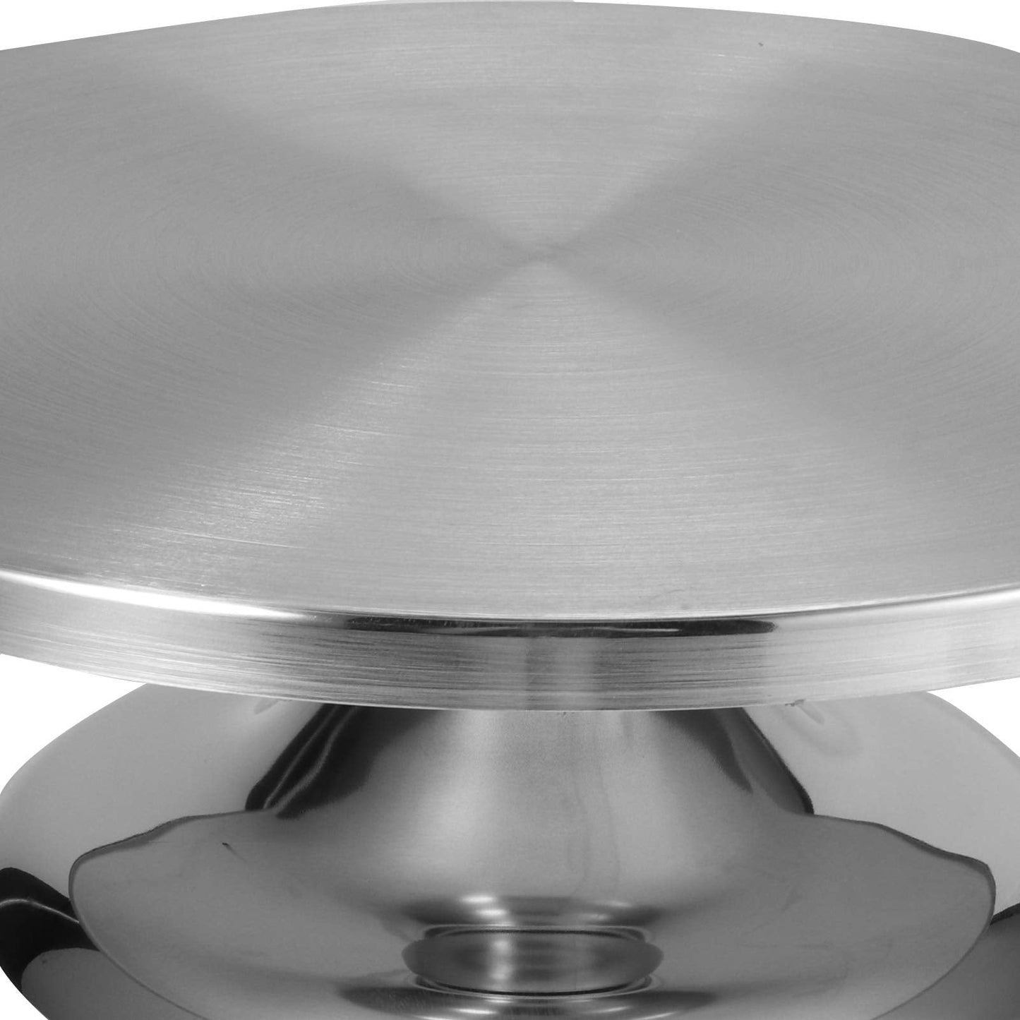 Zerodis Revolving Cake Stand, Stainless Steel Rotating Cake Turntable with Non Slip Base Cake Decorating Stand Bakery Supplies for Cupcakes Cookies Desserts