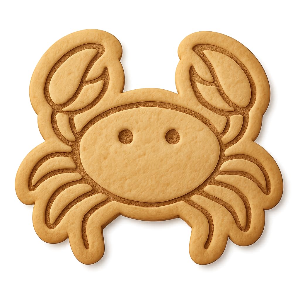 Cancer Crab Cookie Cutter & Stamp, Fondant & Clay - 4x3.8