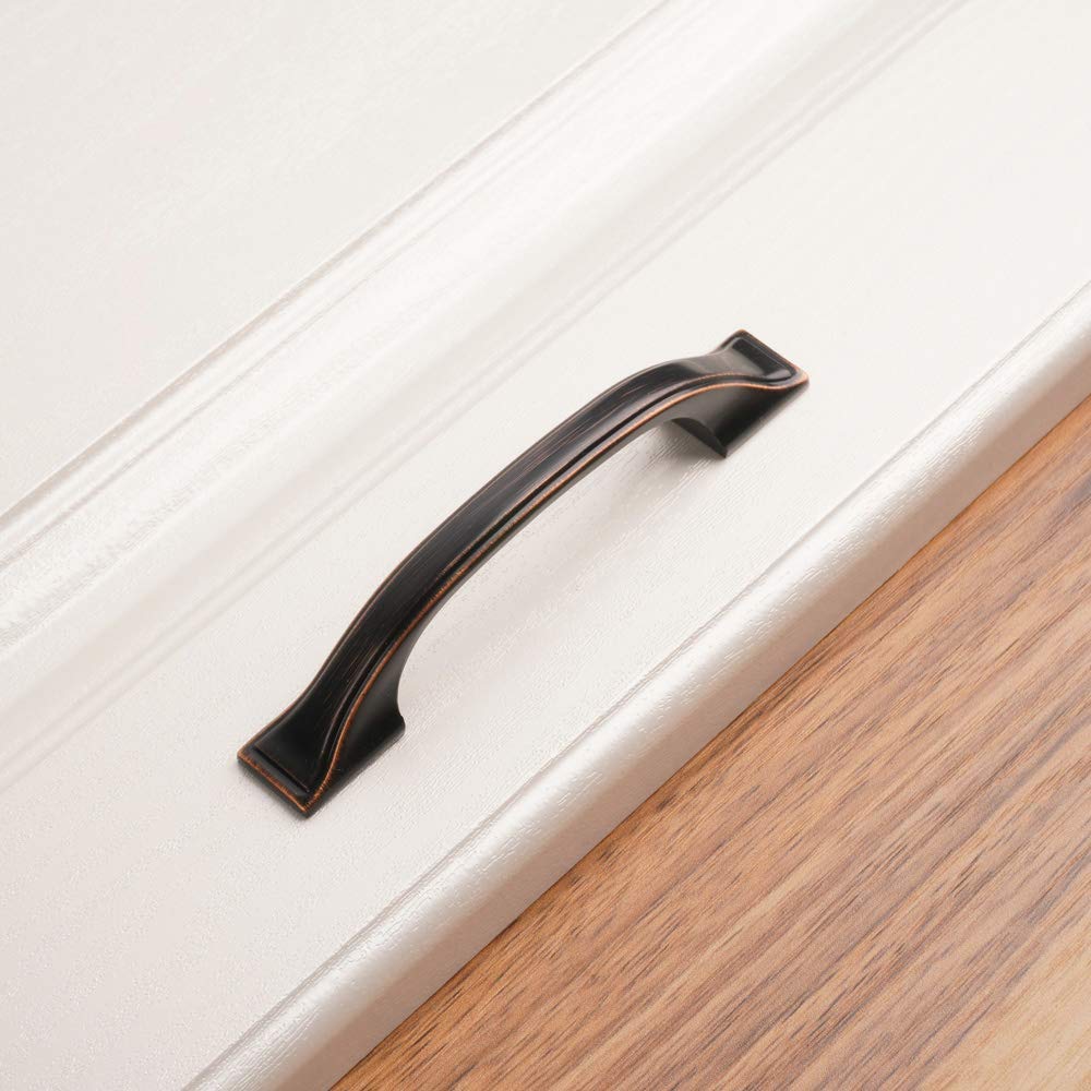 KOOFIZO 10 Pack 3 Inch Oil Rubbed Bronze Kitchen Cabinet Pulls Rubbed Bronze Cabinet Handles Bronze Cabinet Hardware for Kitchen Cabinets 1958 Drawer Dresser Cupboard Bedroom