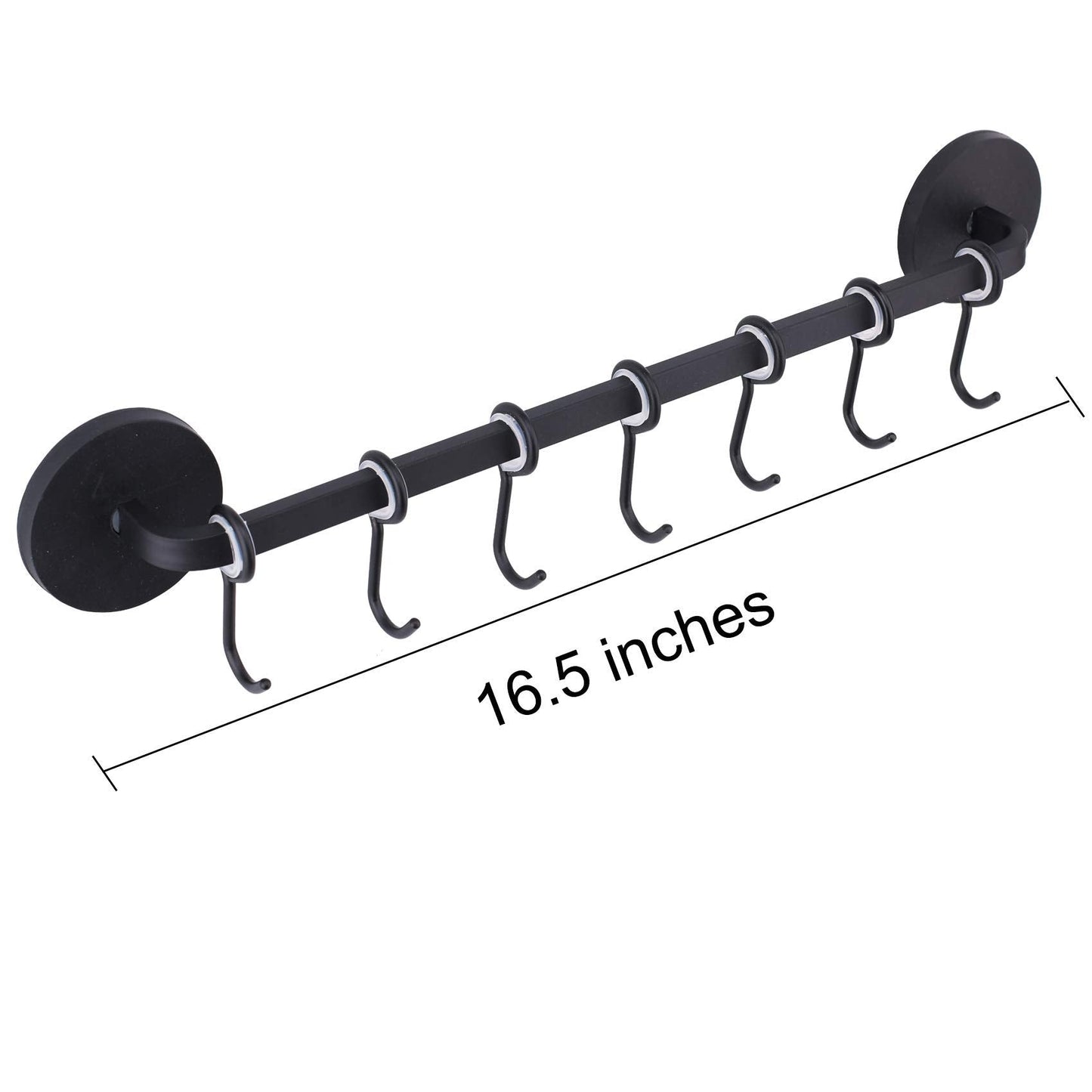 LEVOSHUA 7 Hooks Magnetic Utensil Holder Untensil Rack Tool Hanger Organizer for Refrigerator, Metal Cabinet, Metal Stove, Grill, BBQ