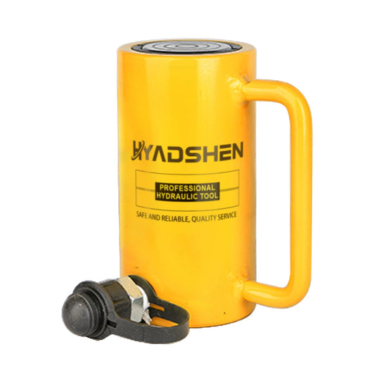HYADSHEN 10 ton 6" Stroke Hydraulic Cylinder Long Jack Porta Power Ram Single Acting Lifting Cylinder Retract Automatically for Shipbuilding Bridge