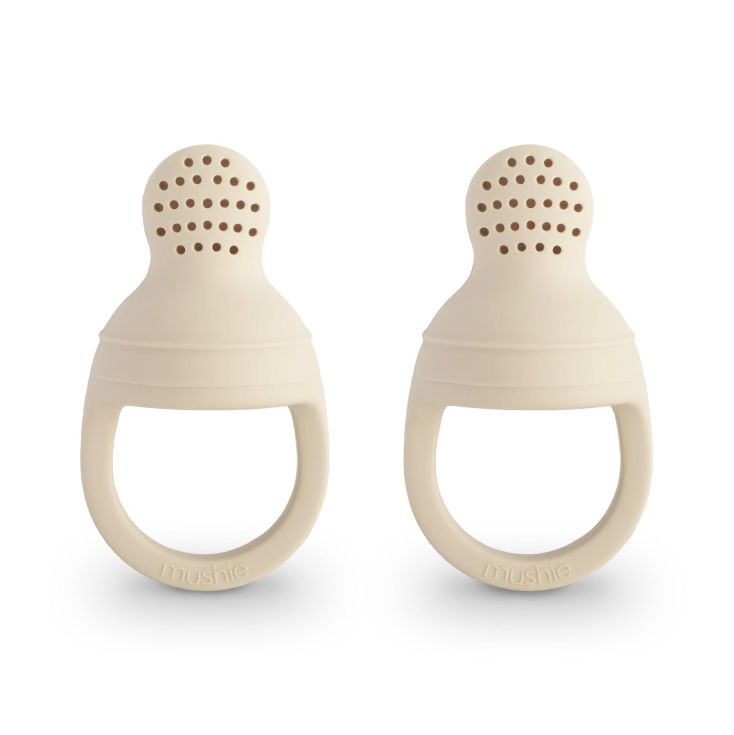 mushie Silicone Baby Fresh Fruit & Food Feeder Pacifier | 6 Months+ (Shifting Sand)