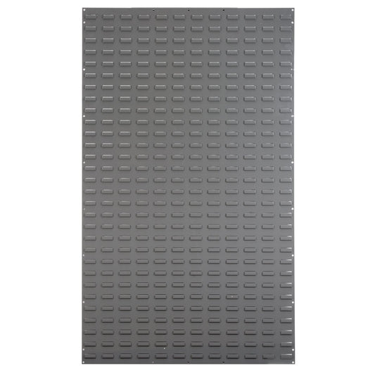 Akro-Mils 30161 Heavy Duty Wall Mount Garage Storage Steel Louvered Panel | Wall Storage Bin Hanging Organizer System for AkroBins, 36-Inch W x 61-Inch H, Grey, Single