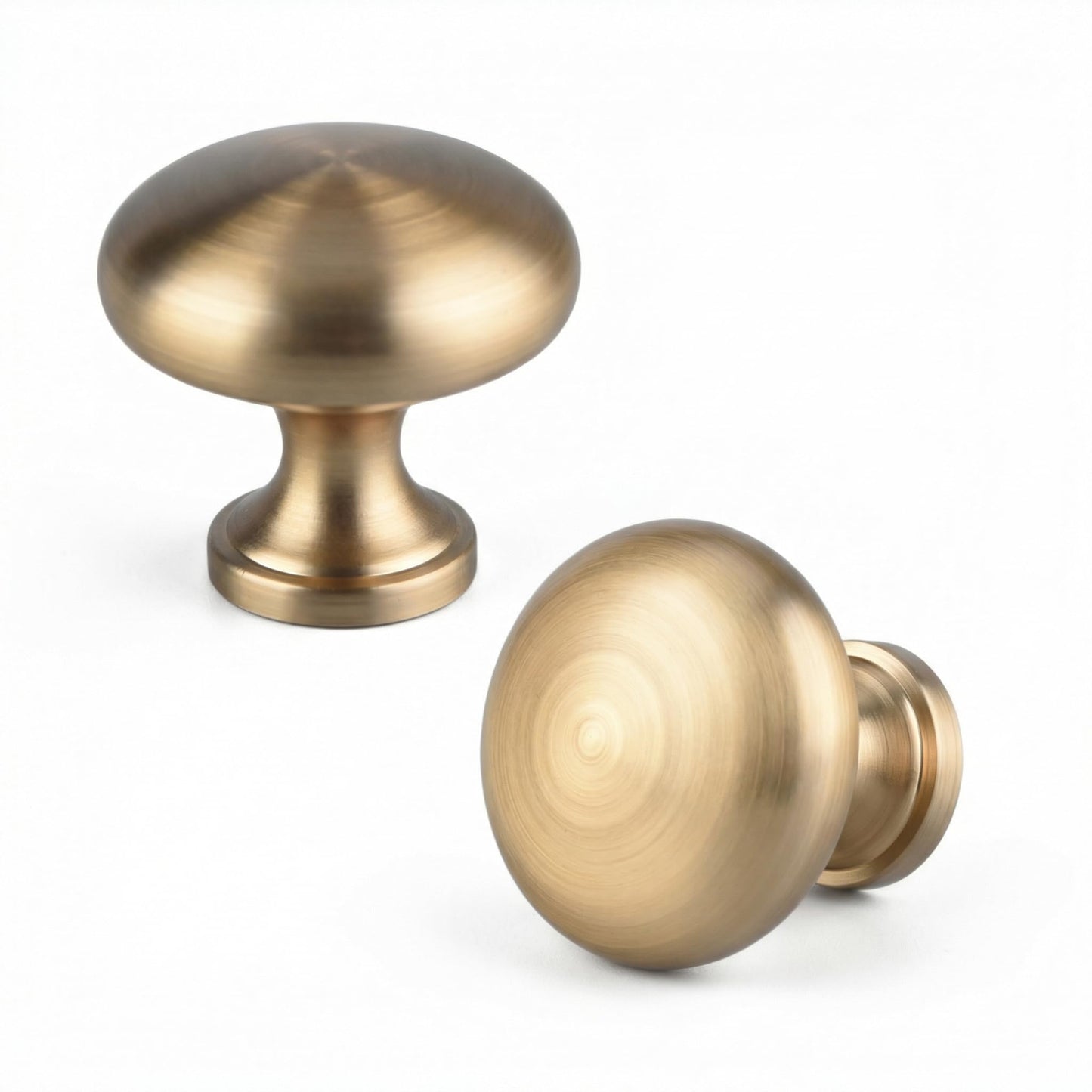 EAXINTA 10 Pack Champagne Bronze Cabinet Knobs, Modern Furniture Hardware Zinc Alloy Knob, Single Hole Hardware Handles Kitchen Cabinet Dresser Knob, Drawer Knobs Cabinet Pulls