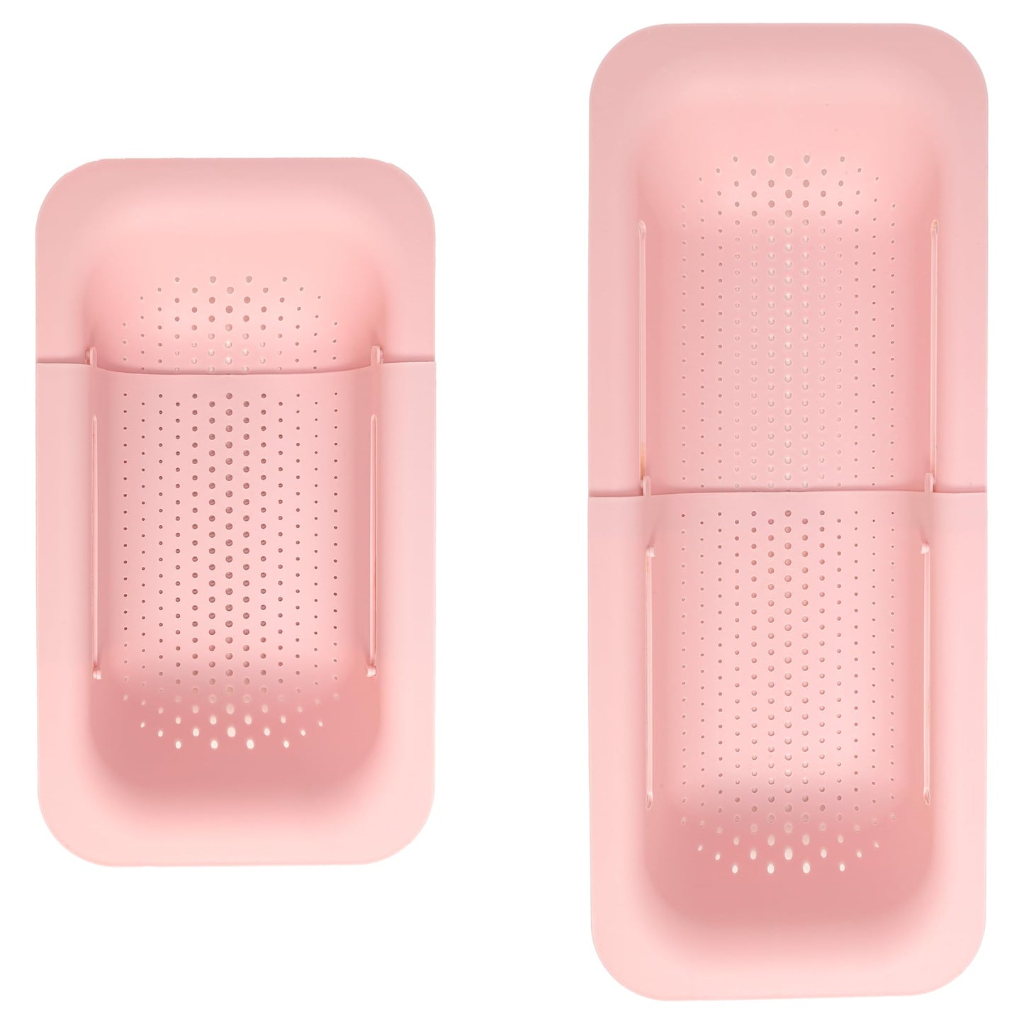 Paris Hilton Over the Sink Expandable Colander, Extendable Strainer, Adjustable from 14.5 inches to 19.5 inches, Fits most kitchen sinks, Made without BPA, Pink