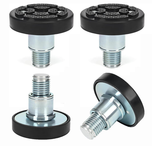 4pcs 50mm Shaft Screw Up Car Lift Pads, 4-9cm Plus-High Car Lift Rubber Tray, Raising Lift Tool Tray for Car Lift Bridge Jack Stable Support