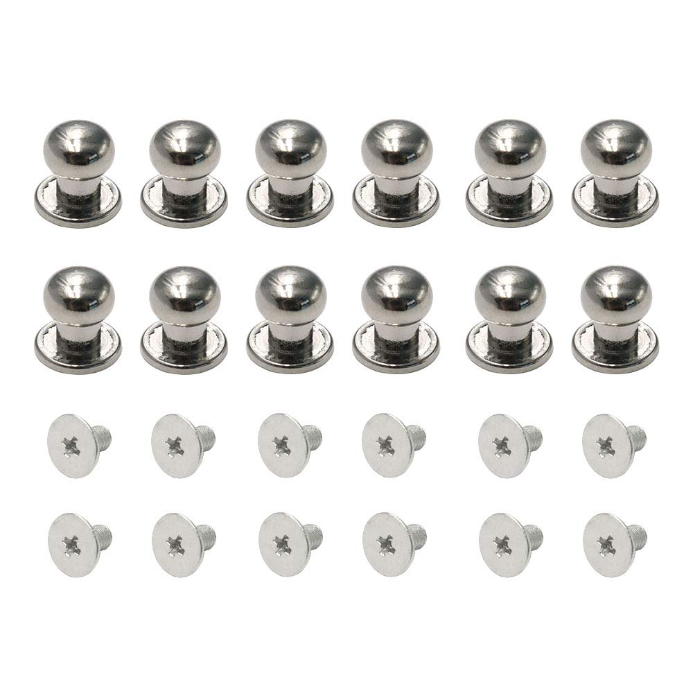 Biaungdo 12pcs 0.31'' x 0.39'' Mini Drawer Pulls, Round Cabinet Knobs Handles Pulls for Dresser Closet Chest Drawer Wooden Jewelry Box Cases