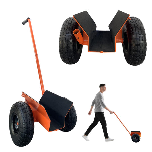 Heavy Duty Panel Dolly, All-Terrain Slab Dolly with 1000 LB Weight Capacity,10-inch Wheels (Orange Solid Tires)-Patent Pending