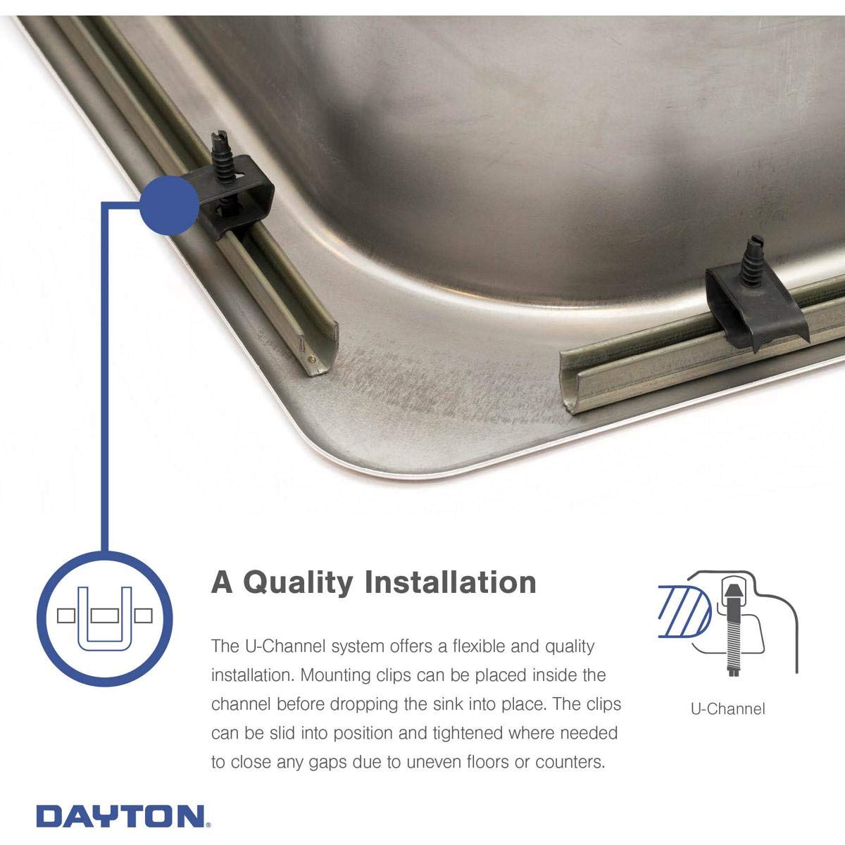 Elkay D115151 Dayton Single Bowl Drop-in Stainless Steel Bar Sink 15 x 15 with 2" Drain Hole