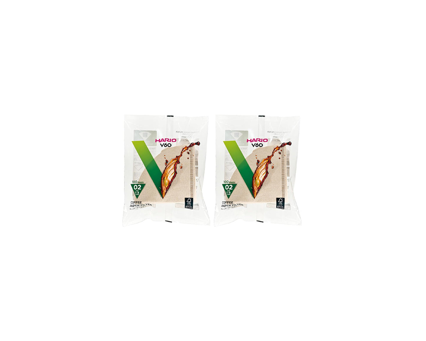 Hario V60 Paper Coffee Filter, Size 02, Natural, 200ct