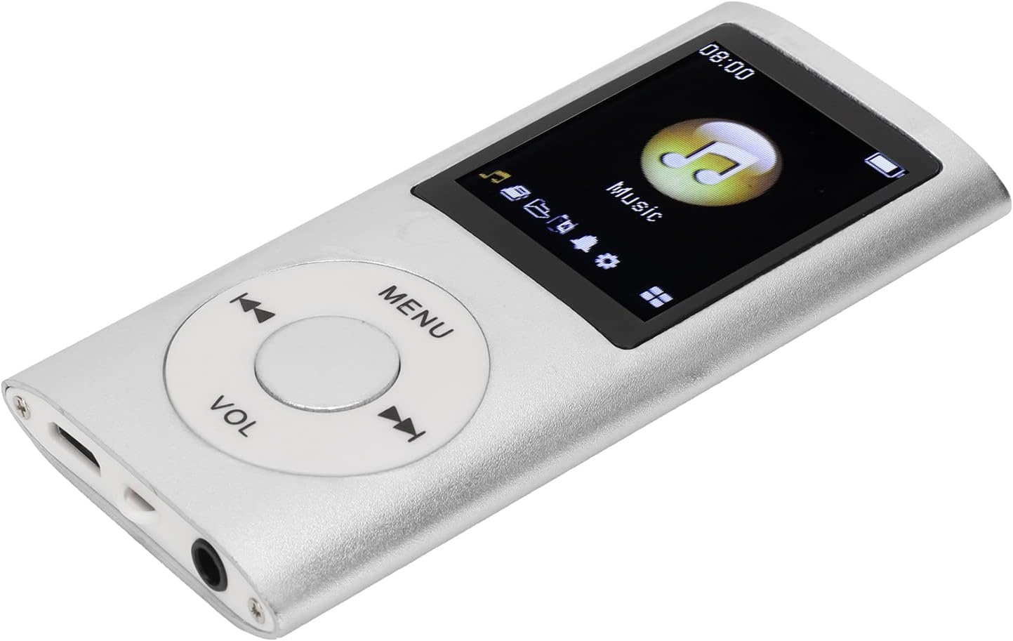 Gegong MP3 1.8 Inch Portable Player Compact Design LCD High Fidelity Sound Music Player Digital Audio Device Metal Body