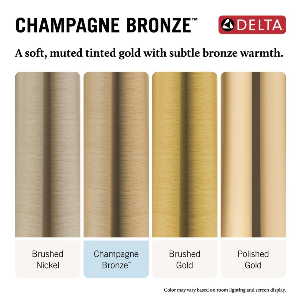 Delta Leland Brushed Gold Kitchen Faucet with Pull Down Sprayer, Traditional Single Hole Kitchen Sink Faucet, Single Handle, Champagne Bronze 9178-CZ-DST