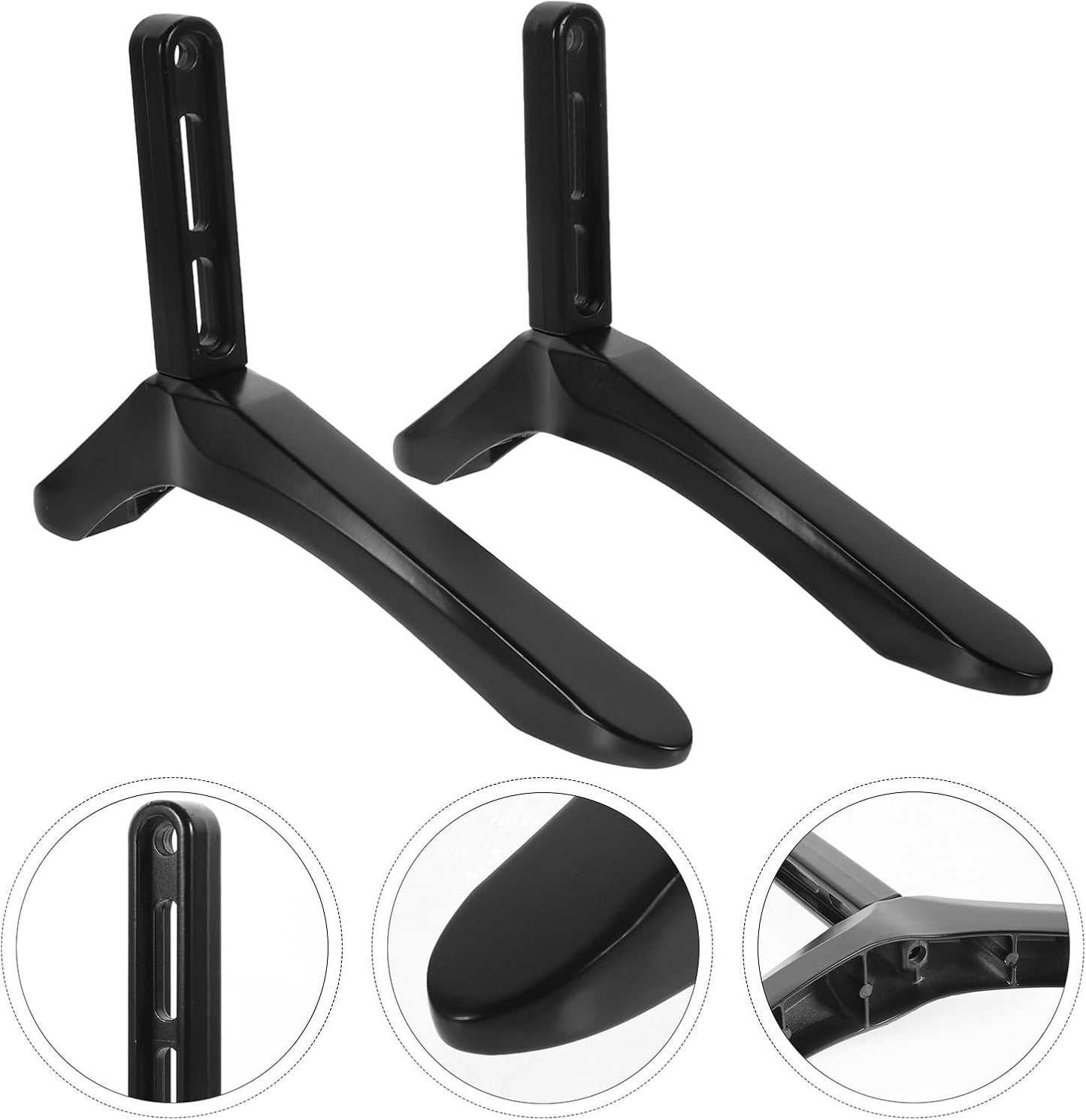 GARVALON Stable TV Support Base Stand with Screws - Replacement Pedestal Feet for Living Room Furniture