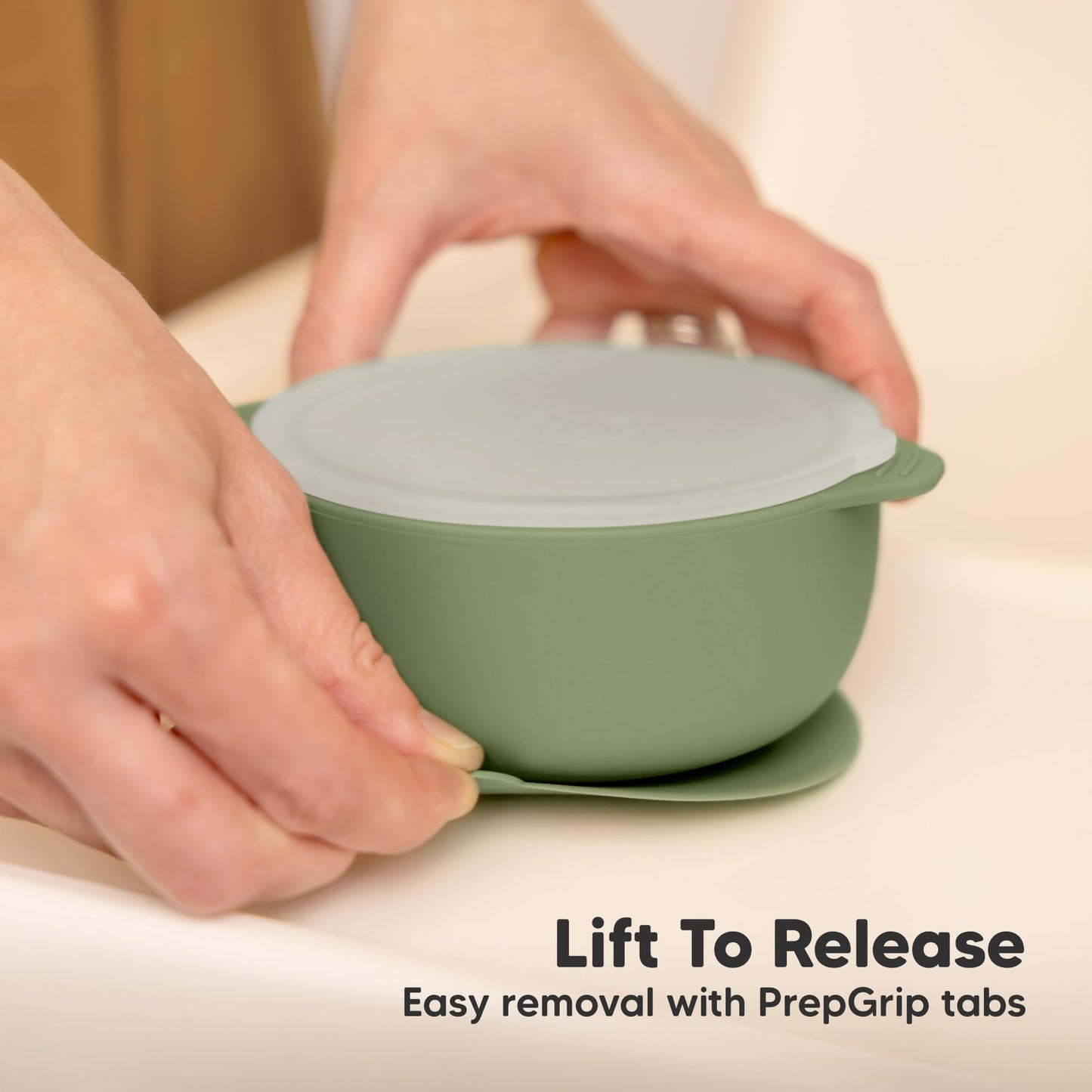 KeaBabies 2-Pack Baby Bowls with Suctions, Lids - Silicone Toddler Suction Bowls for Baby Boy, Girl, Kids, Food Grade Silicone, BPA-Free, Dishwasher Safe, Toddler Eating Essentials (Slate)