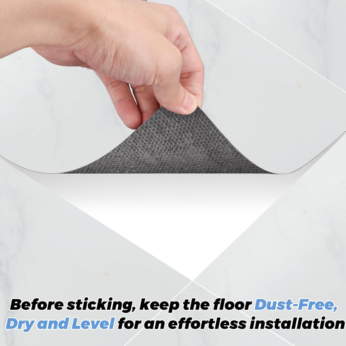 AKOLAFE 40 Sheet Vinyl Flooring 12x12 Inch Peel and Stick Floor Tile Waterproof White Marble Vinyl Floor Tiles Clearance Self Adhesive Floor Tiles Sticky Laminate Flooring Stick on Bathroom Kitchen RV