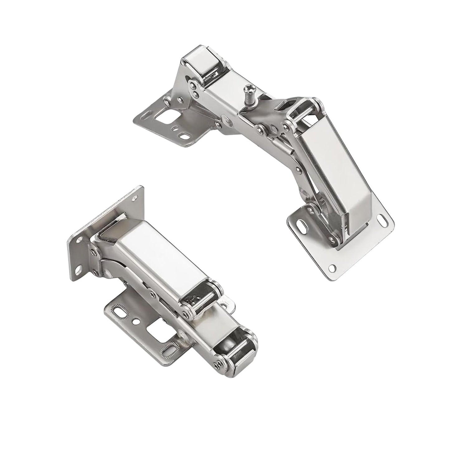 Qrity 2 PCS 175 Degree Hinges Soft Close Hinge, Frameless Hydraulic Cabinet Doors Hinges, Adjustable Mounting Hinges for Cabinet, Cupboards, Wardrobe