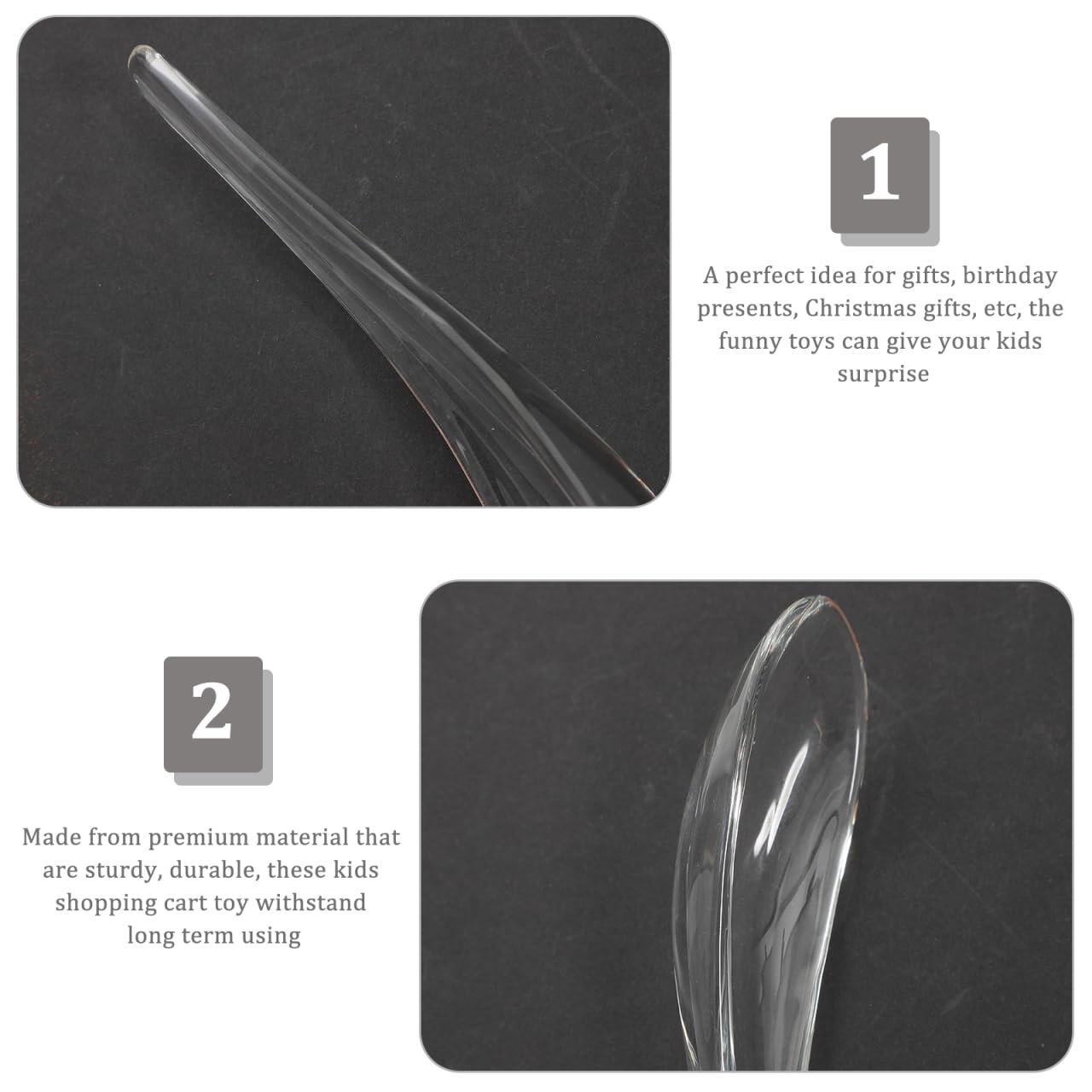 ULTECHNOVO Glass Dessert Spoon 5.70In Transparent Heat-Resistant Kitchen Spoon for Soup Ice Cream Pudding and Ramen Clear Smooth Restaurant Dessert and Appetizer Flatware