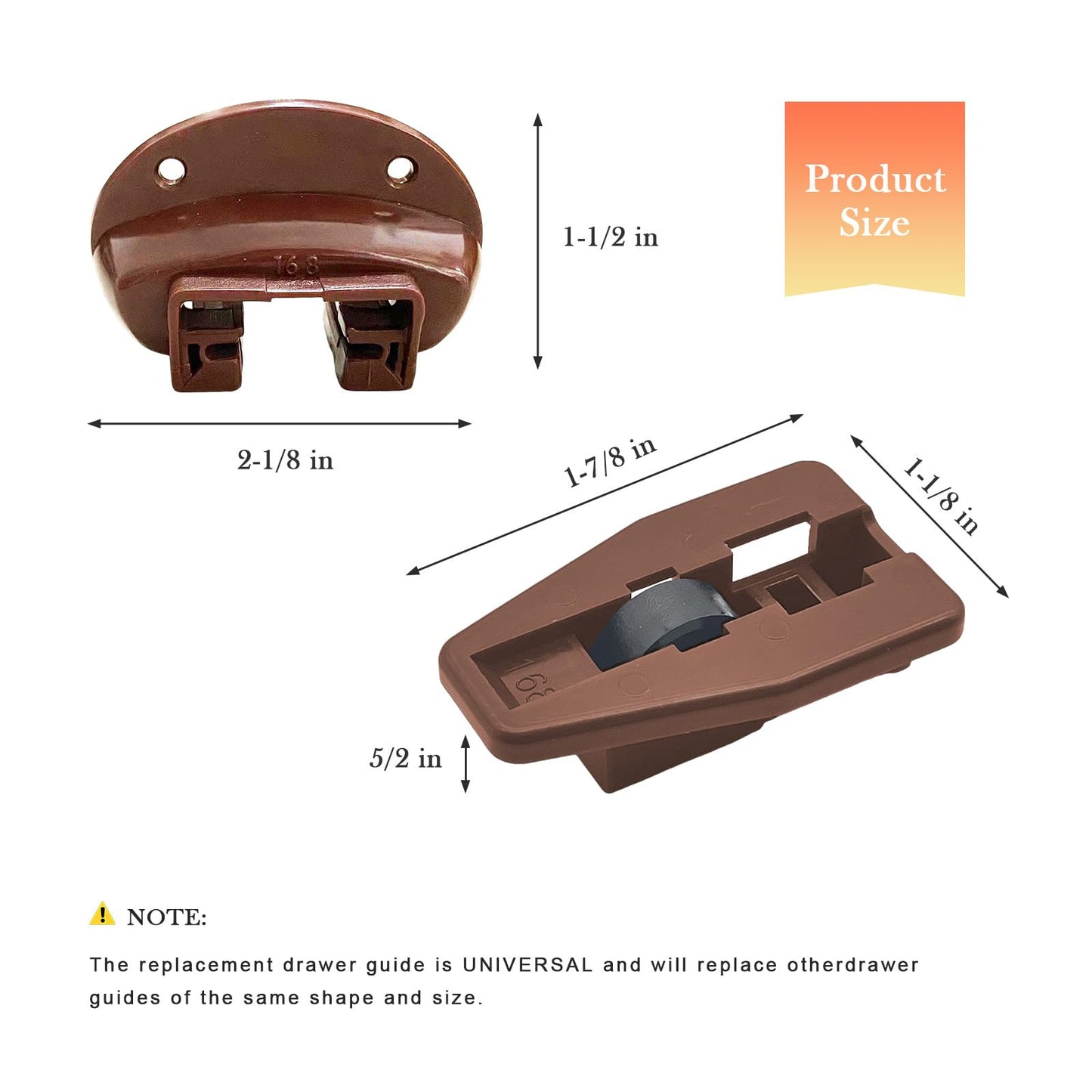 Drawer Track Slides Replacement Kit For kenlin Rite-Trak II 168 Rail Guide - 5 Sets Rite Track Drawer Parts - UNIVERSAL Dresser Drawer Slides Parts - Drawer Guide Track Parts Fit Various Manufacturers