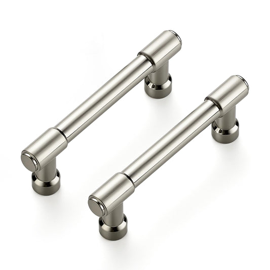 Ravinte 2 Pack 3 Inch Hole Center Solid Kitchen Cabinet Handles Brushed Nickel Dresser Pulls Cabinet Drawer Pulls for Kitchen Cupboard Hardware