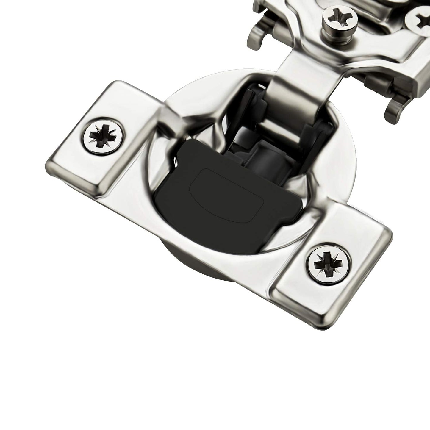 Ravinte 50 Pack 25 Pair 1/2 inch Overlay Soft Close Kitchen Cabinet Hinges Stainless Steel Adjustable Kitchen Hinges Satin Nickel Cabinet Hardware