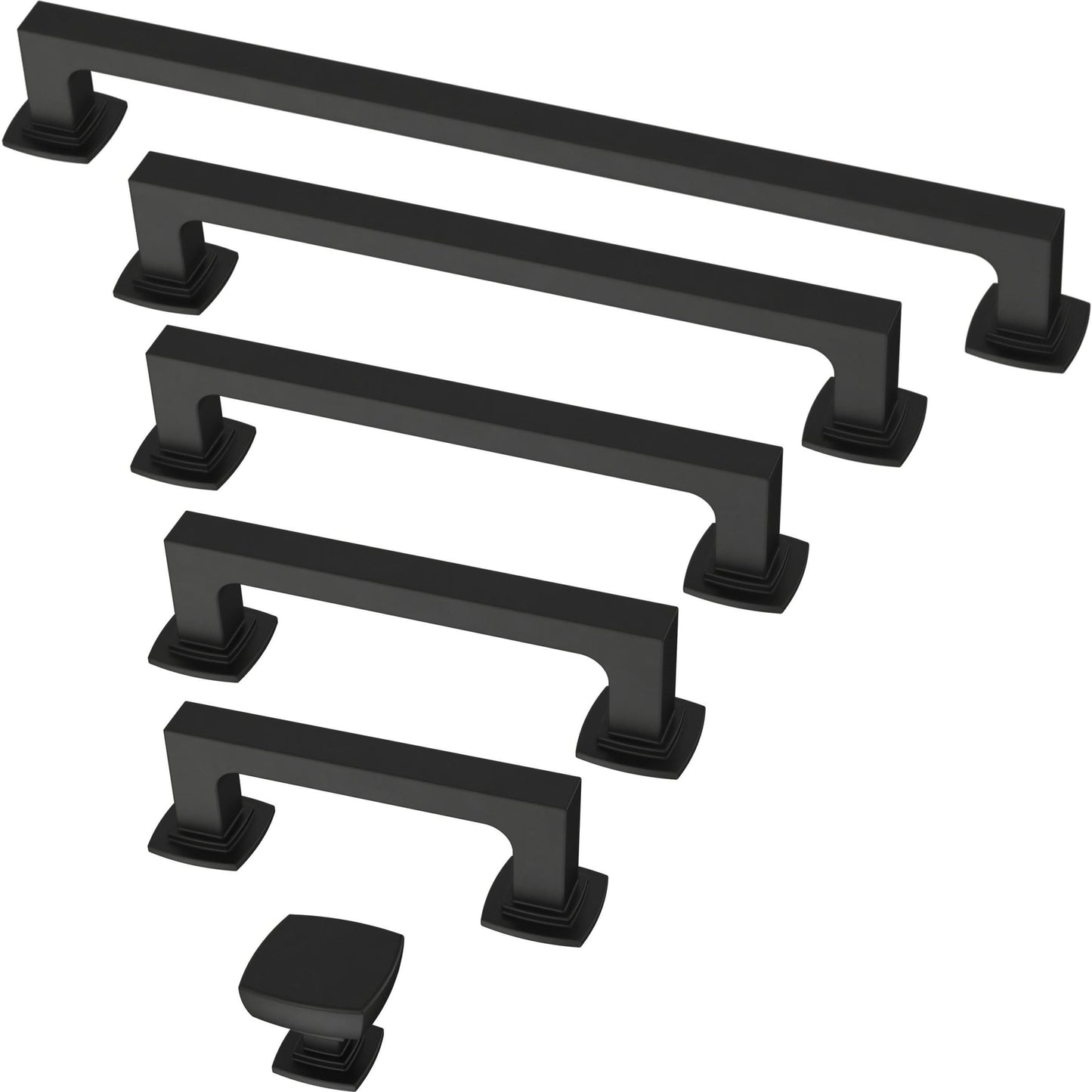 Franklin Brass (10-Pack) – Square Matte Black Cabinet Knobs for Dressers, Drawers, Kitchen Cabinet Door, Vanity, Furniture, Closet Knobs, 1-1/8 Inch | Parow
