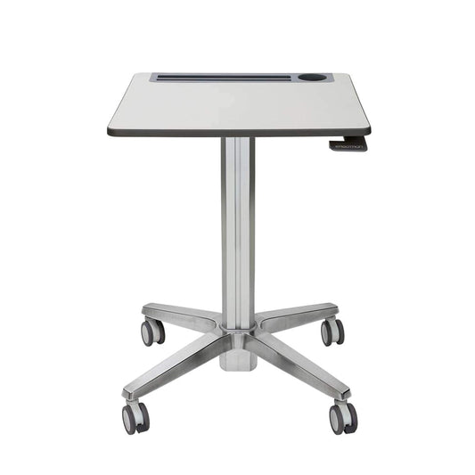 Ergotron – LearnFit Mobile Standing Desk, Adjustable Height Small Rolling Laptop Computer Sit Stand Desk with Wheels for Classroom, Office, Medical or Home Use – Adjusts from 29 to 45 Inches – Grey