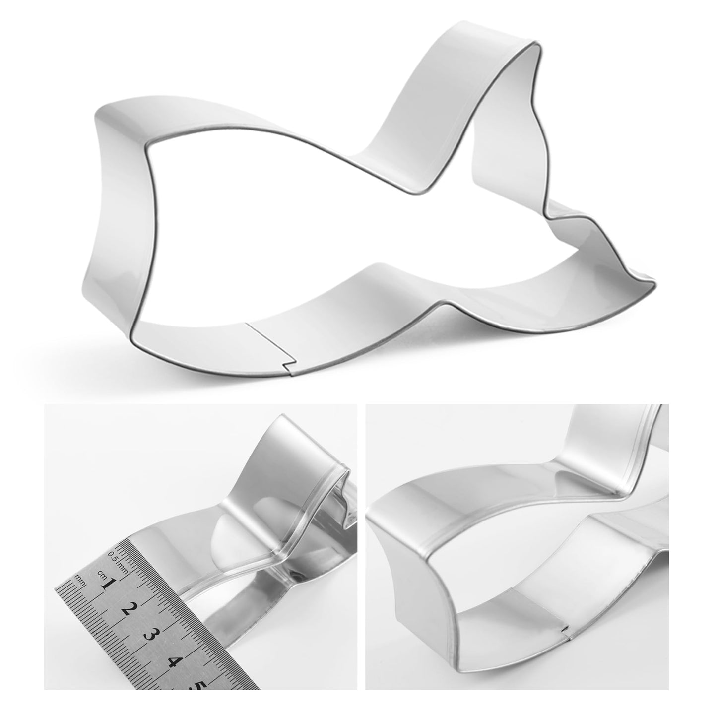 Under The Sea Cookie Cutters 15-Pc. Set, Mermaid Tail, Starfish, Seashell, Dolphin, Crab and More, Large Fun Shapes Biscuit Fondant Cutters, Stainless Steel Sandwich Biscuit Cutter Mold for DIY Baking